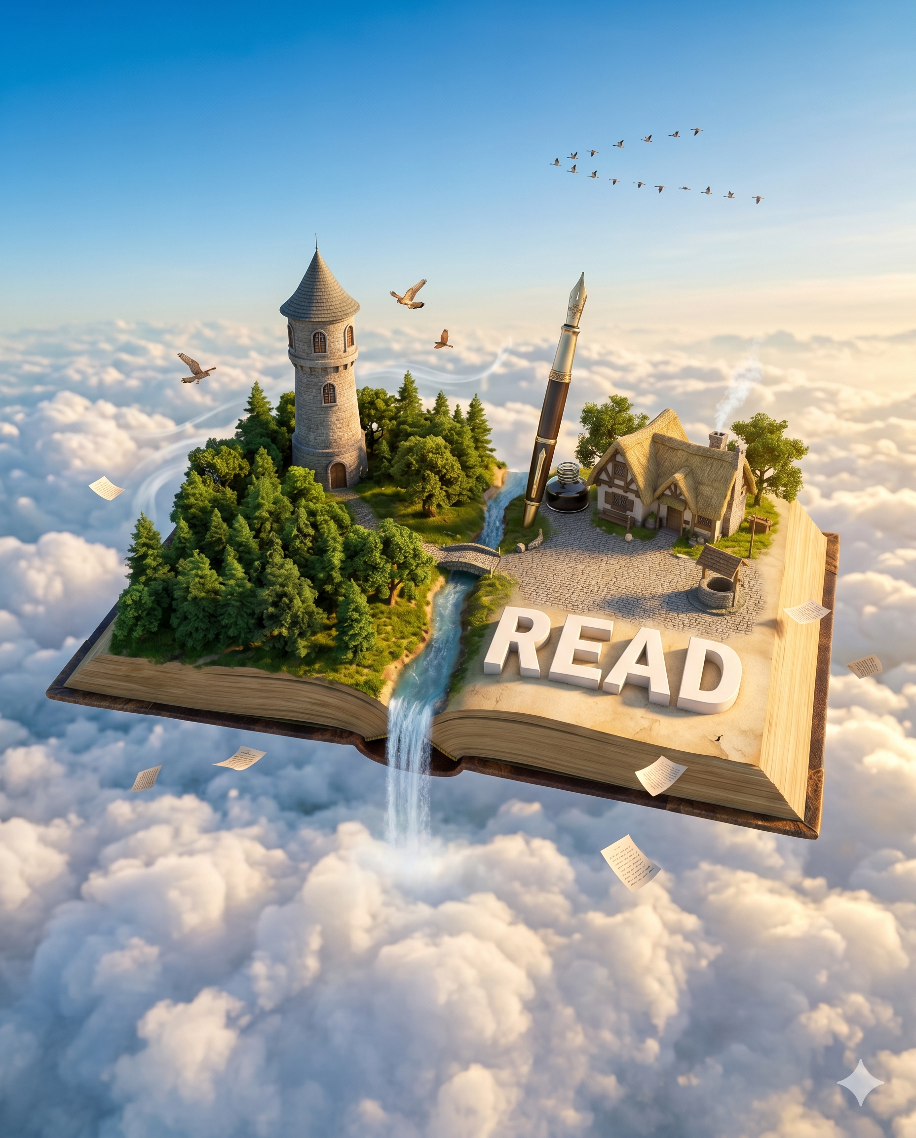Floating Country Island Diorama