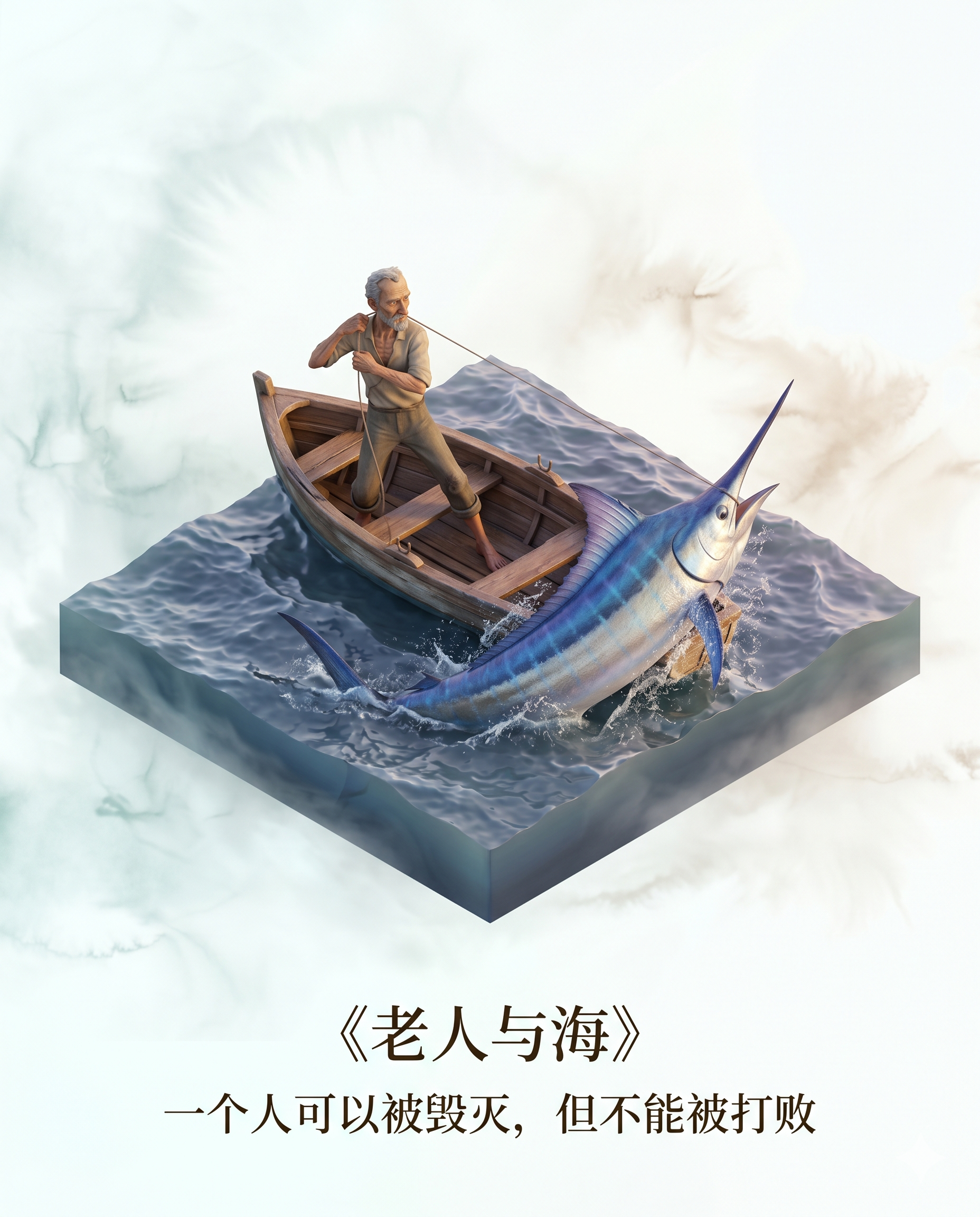 Novel Scene 3D Poster