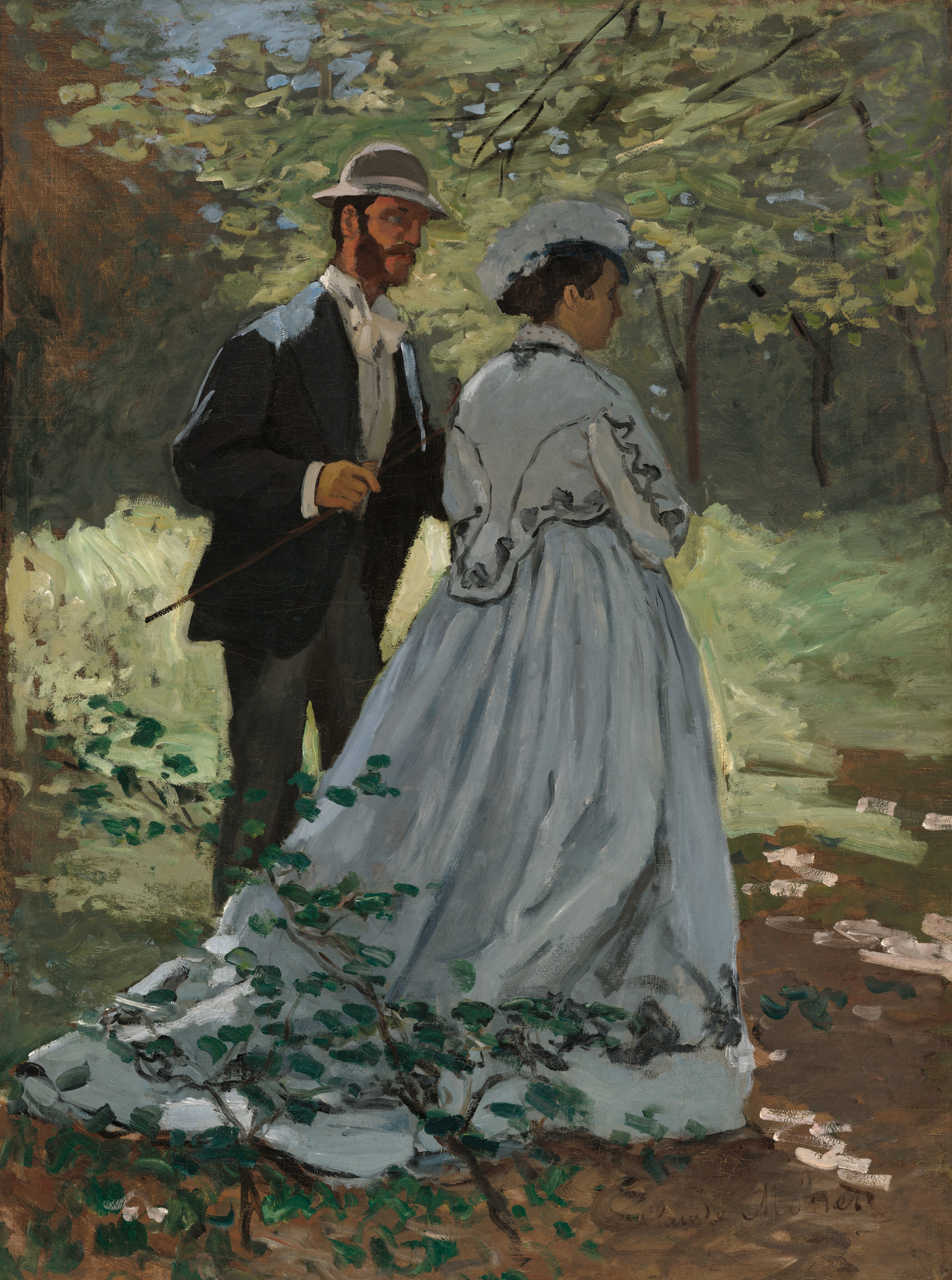 Bazille and Camille (Study for "Déjeuner sur l'Herbe") - Claude Monet