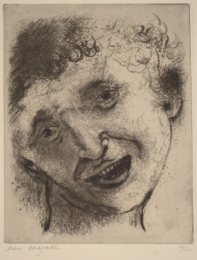 Self-Portrait Laughing - Marc Chagall