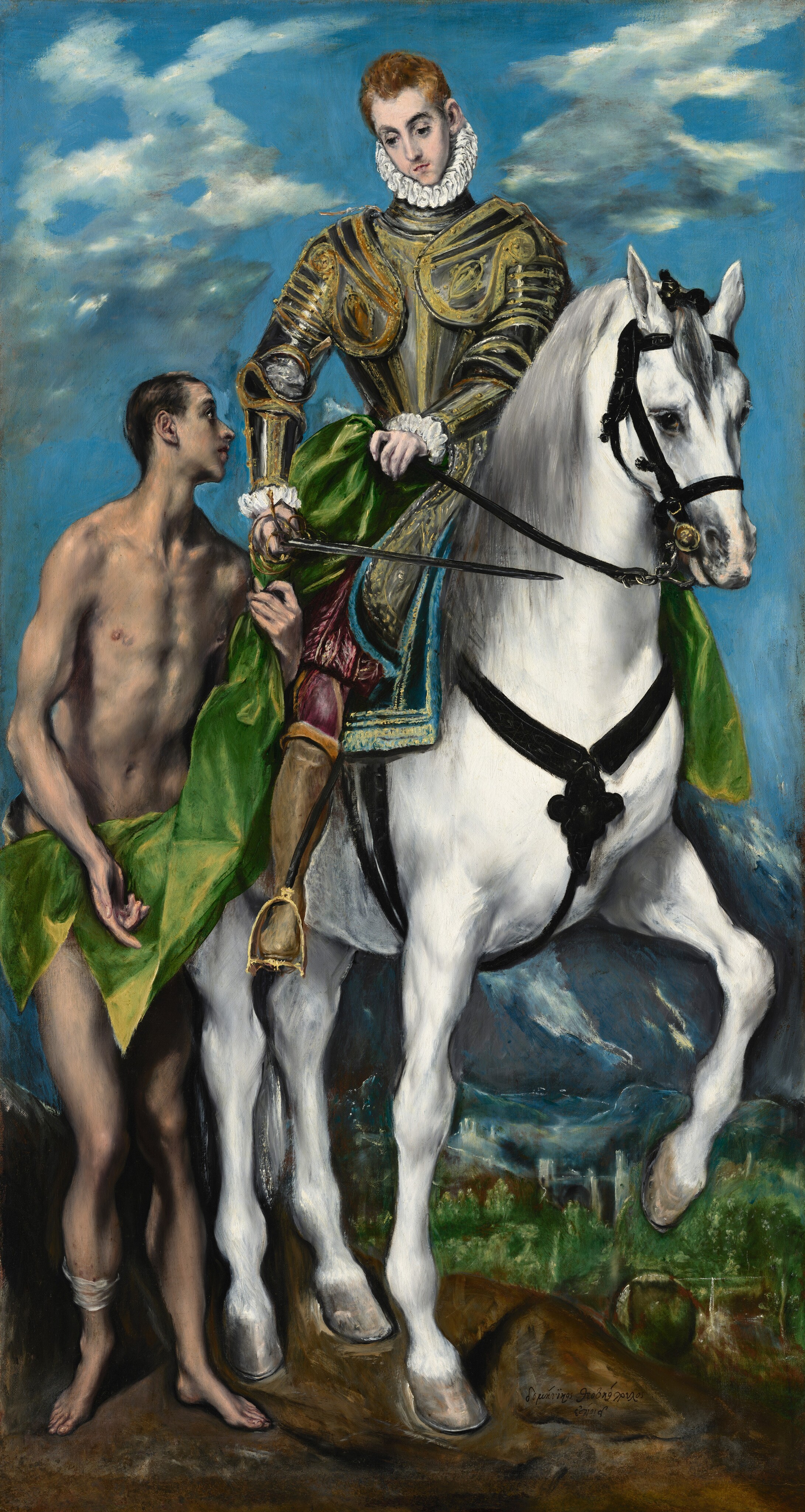 Saint Martin and the Beggar - El Greco