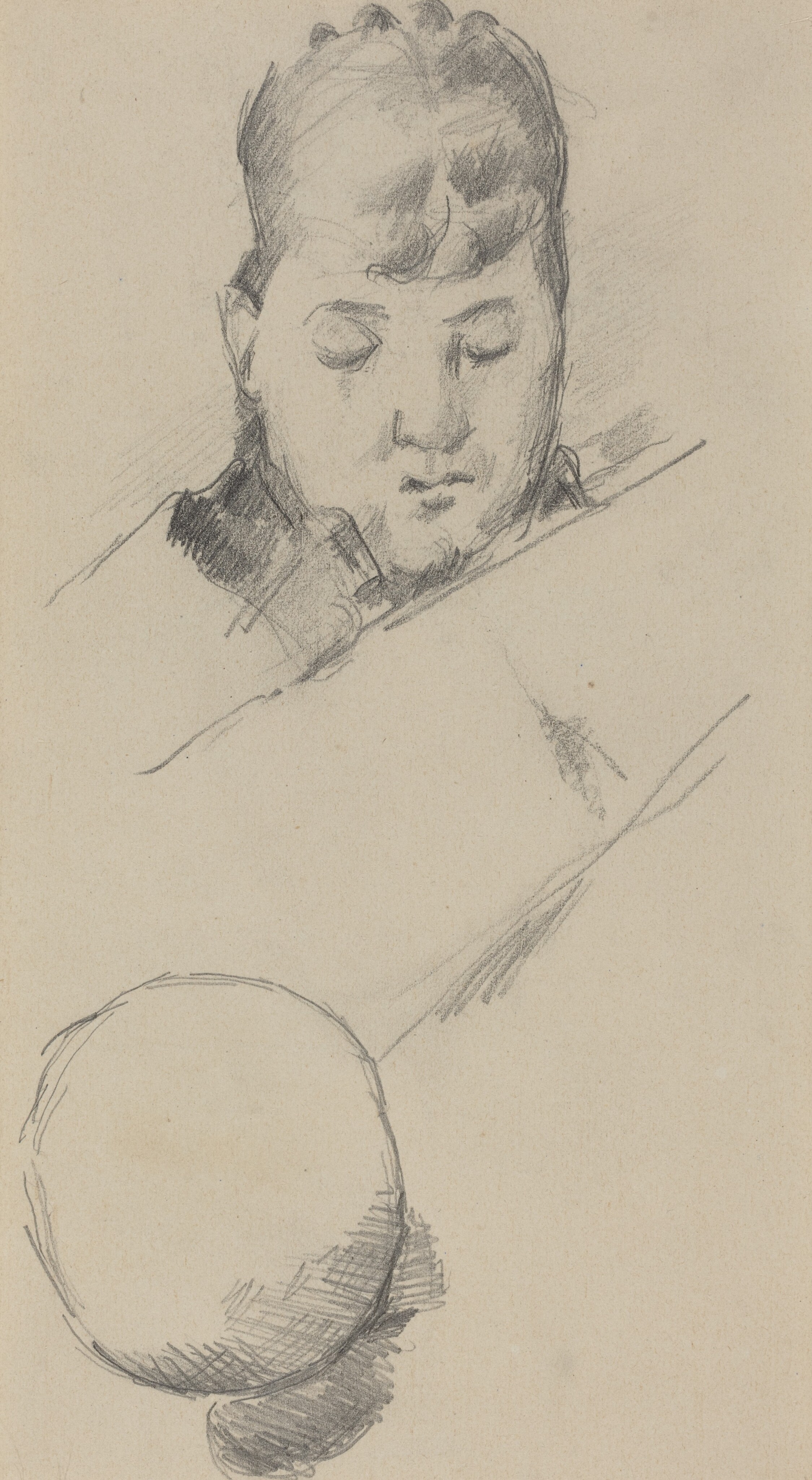 Bust of Madame Cezanne [verso] - Paul Cézanne