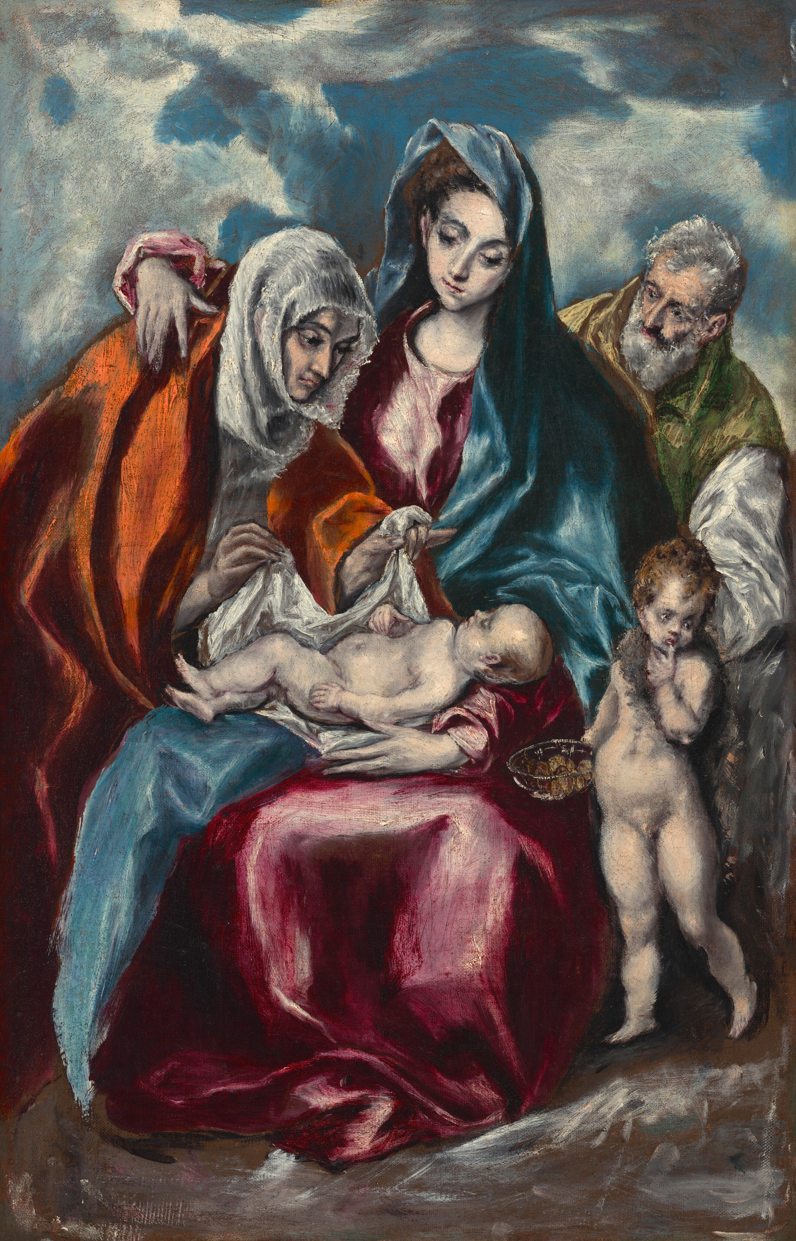 The Holy Family with Saint Anne and the Infant John the Baptist - El Greco
