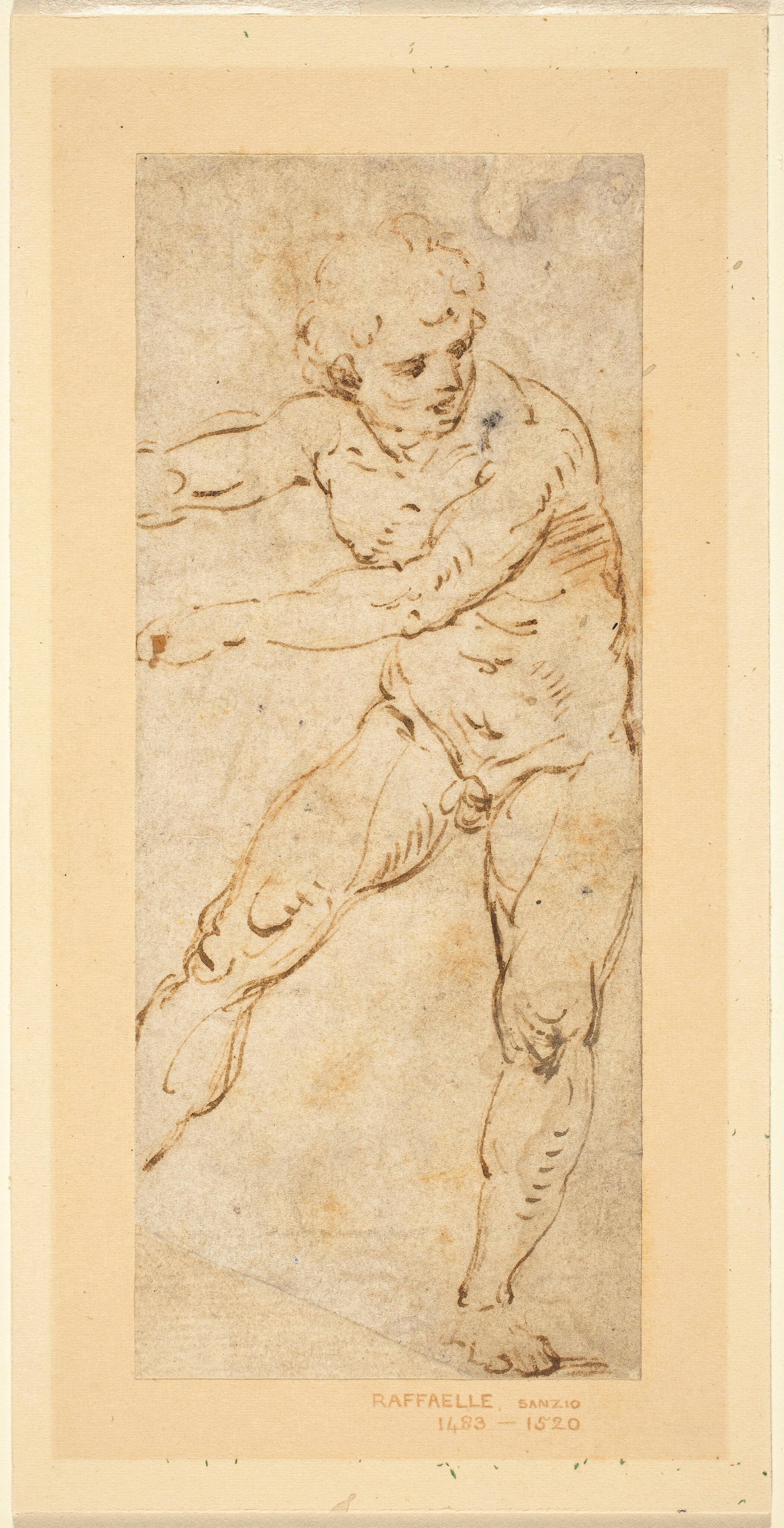 A Standing Male Nude - Raphael