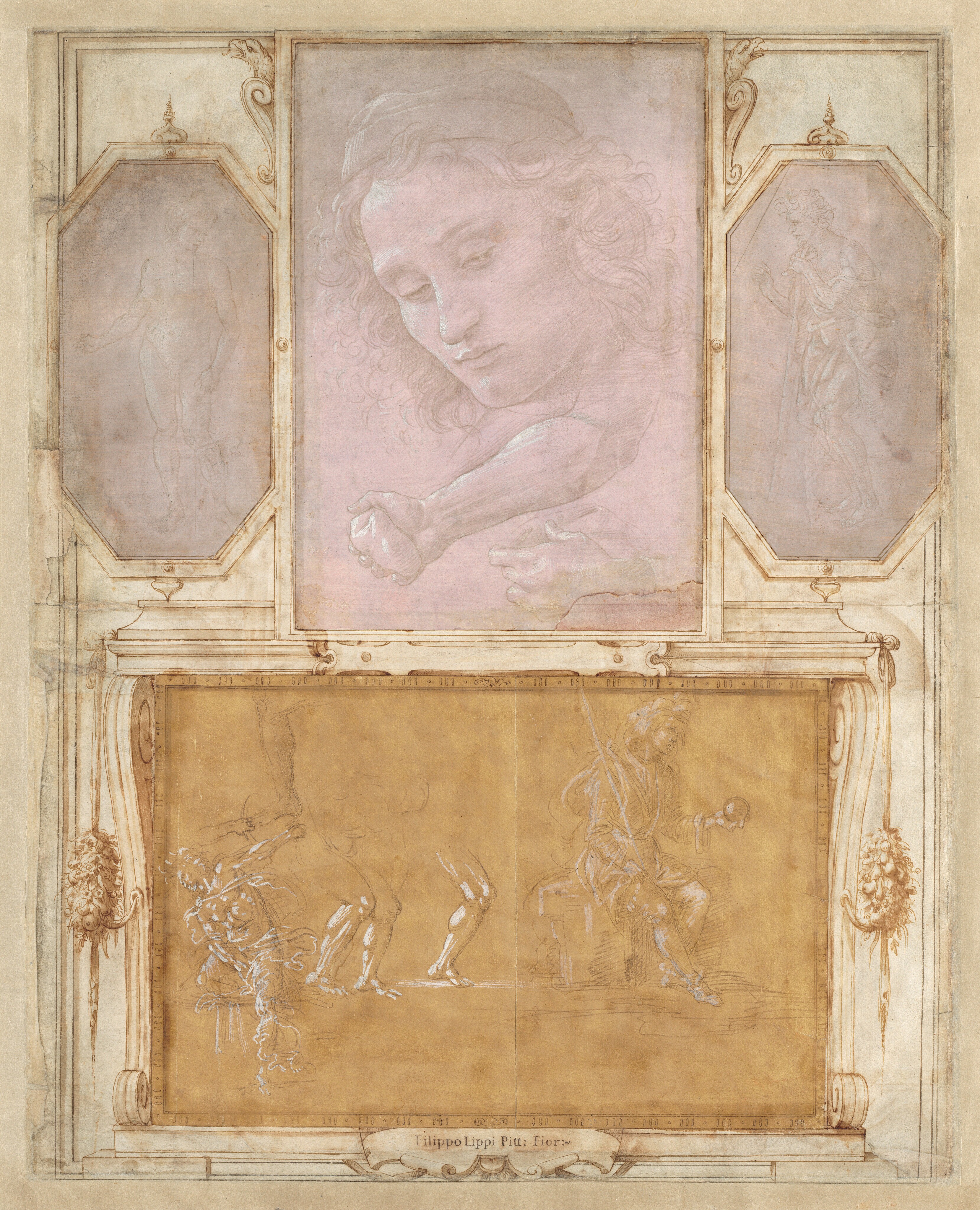 Page from the Collection of Niccolò Gaddi (So-Called "Vasari Page") - Sandro Botticelli