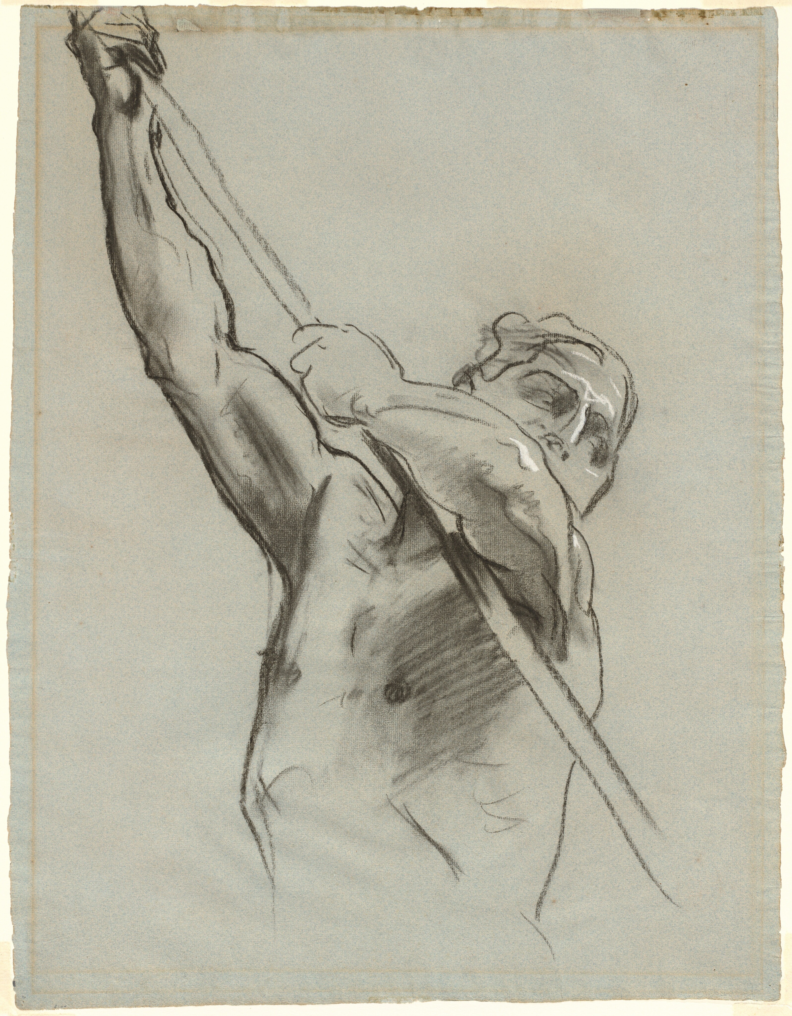 Male Torso with Pole - John Singer Sargent