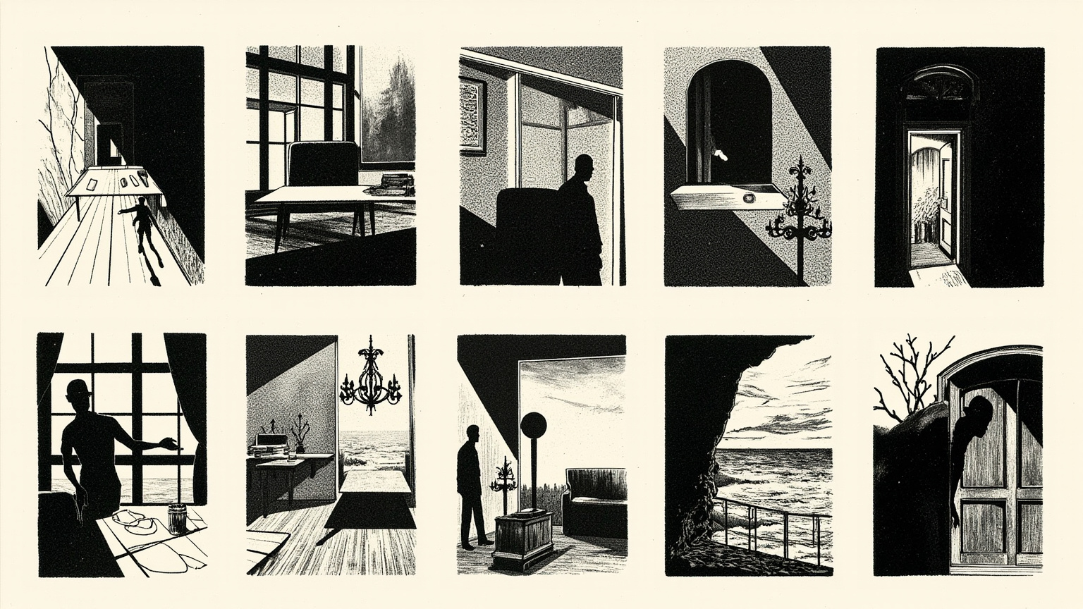Composition · 10 minutes to And Then There Were None — one island, one nursery rhyme, ten china figures, ten ways to die