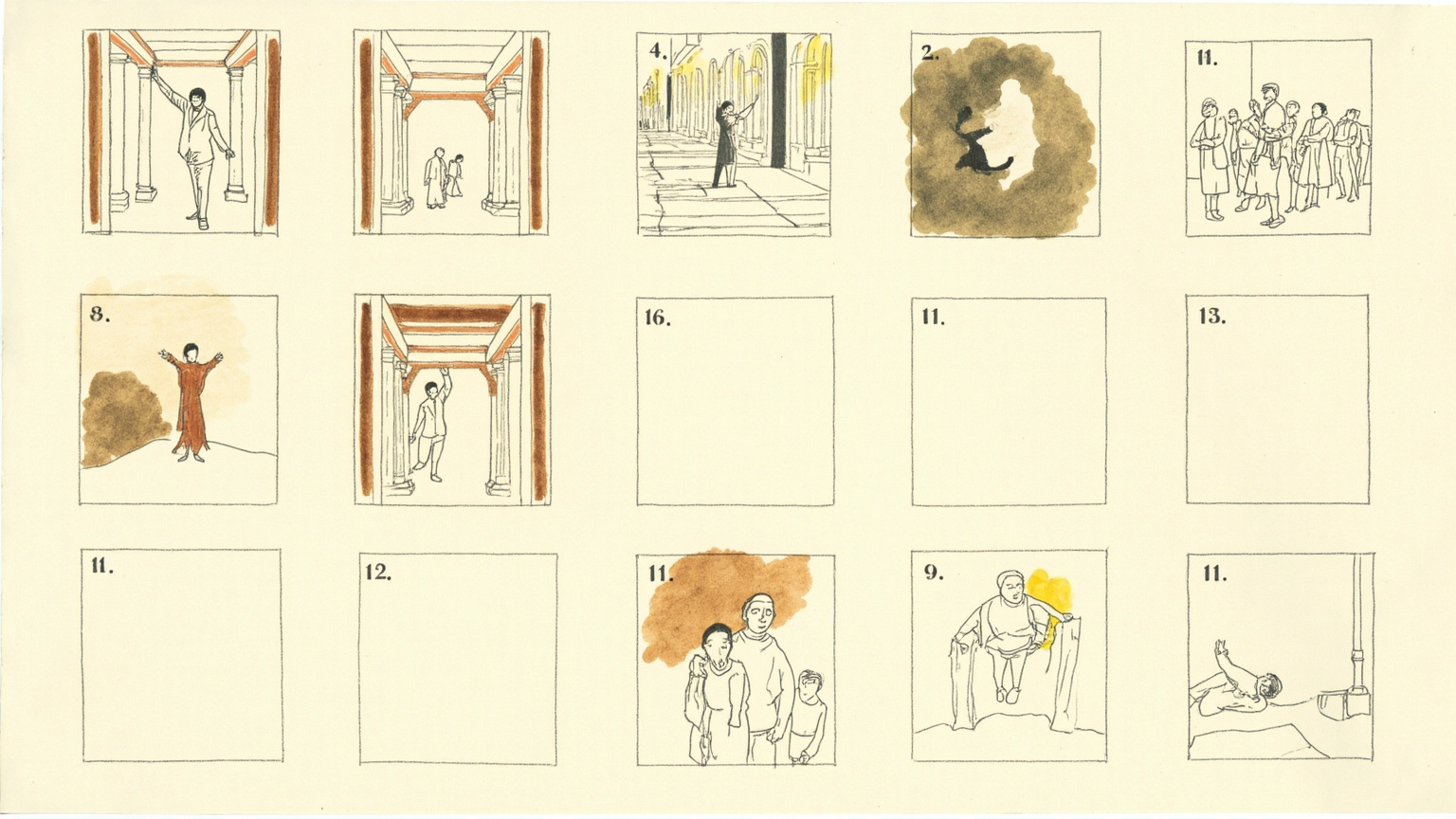 Composition · 1,369 light bulbs burning: a Black man decides, underground, to write it all down