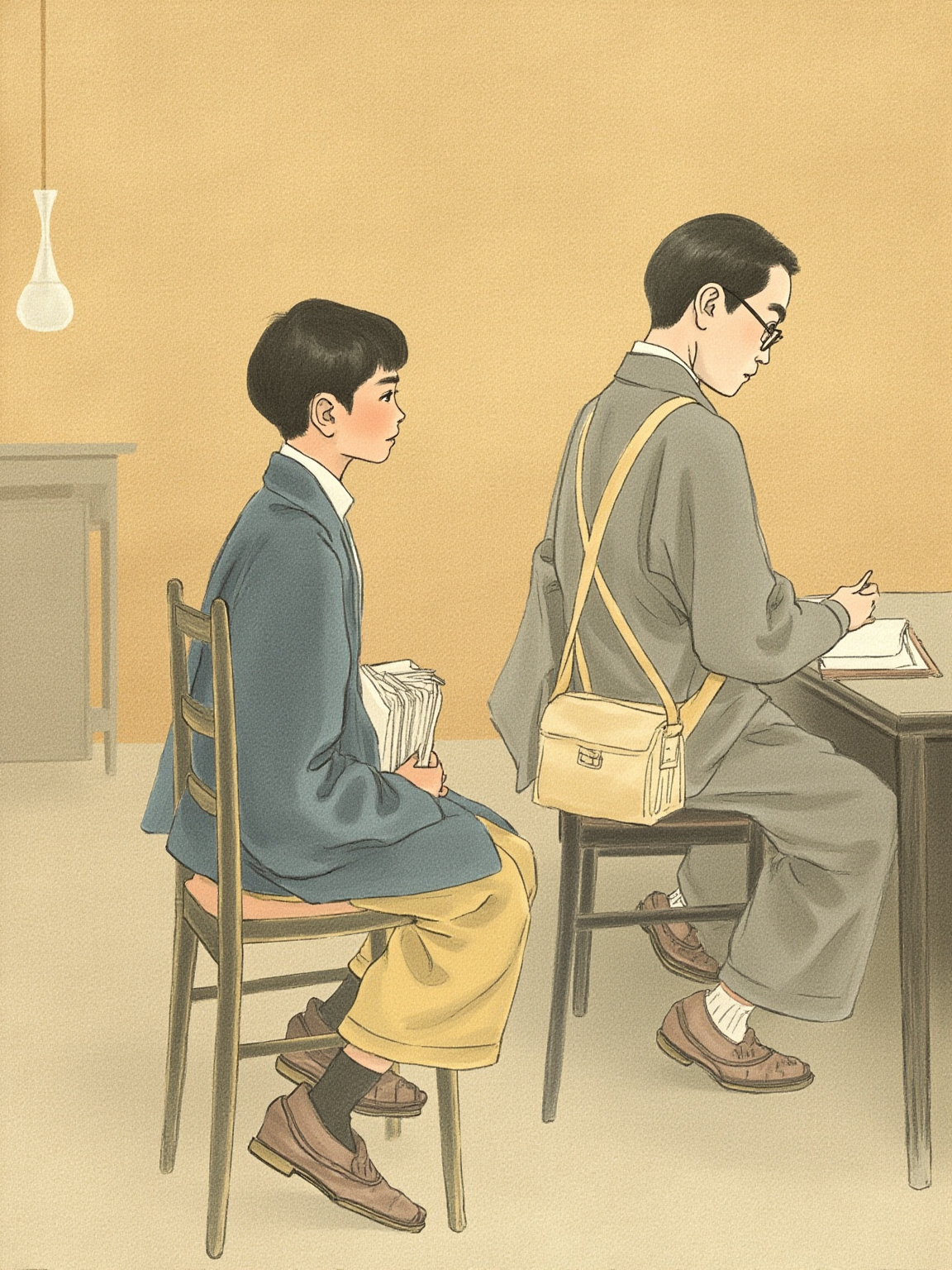 在那间夜里的教室里，他才头一次知道：人，原不必一辈子做谁家的学徒。