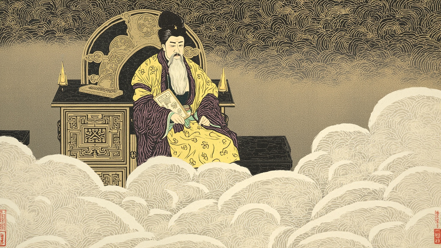 紫禁城文华殿经筵旧址,烛光昏黄,十四五岁的少年朱翊钧端坐在御座上听讲,神情认真却透出一丝疲惫,旁边的张居正垂首侧立,神情严肃而略带厉色