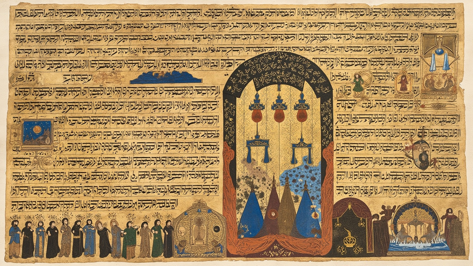 And I saw seven mountains full of precious stones and pearls, and three trees upon them of great height, beautiful, of fragrant smell.