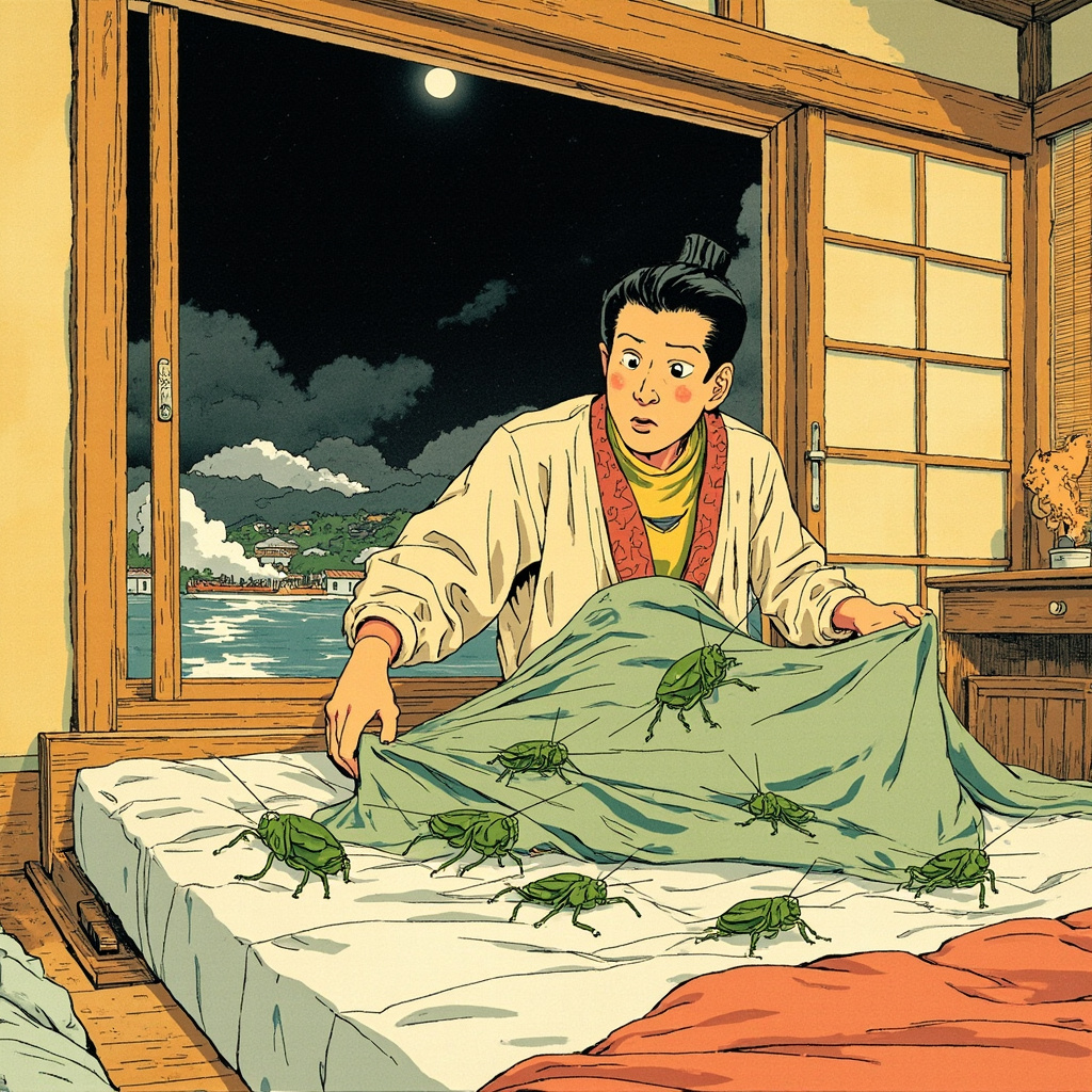 你们这些不起眼的蝗虫，也敢惊了大爷！看我怎么收拾你们！