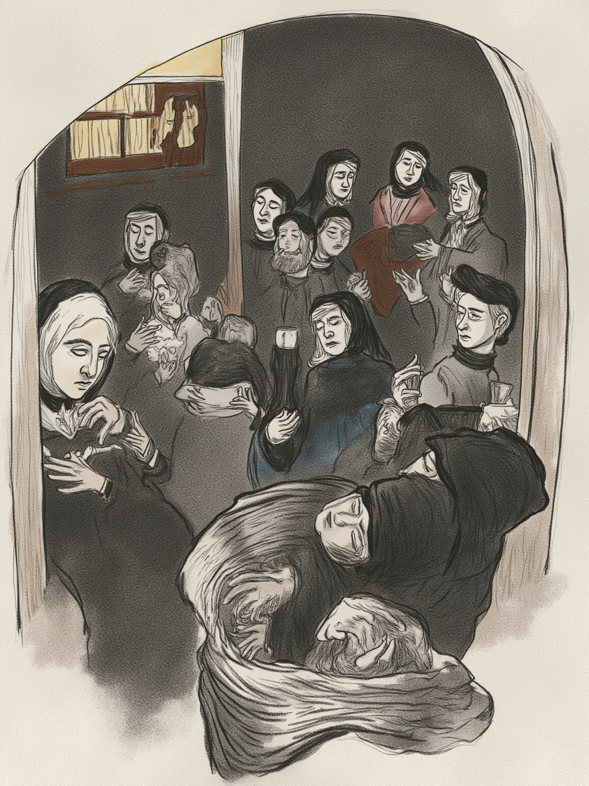 Come, ladies, don't stand on ceremony--take what you can get and be thankful: who knows whether we shall be able to find so much as a house where we can spend the night?
