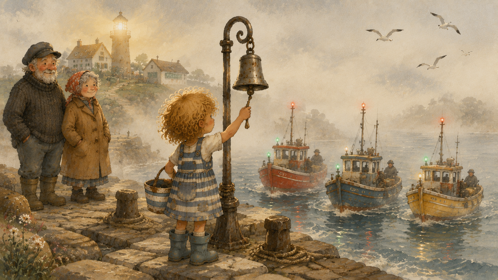 Dilly rings the fog-bell and the boats come home