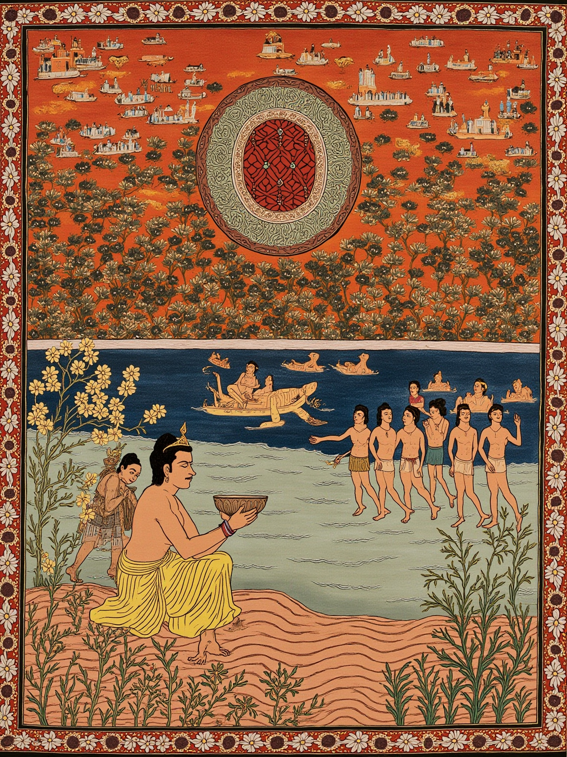 He fed his body on a single sesame and a single grain of rice, until his limbs were worn thin and the light of his flesh was all but spent.