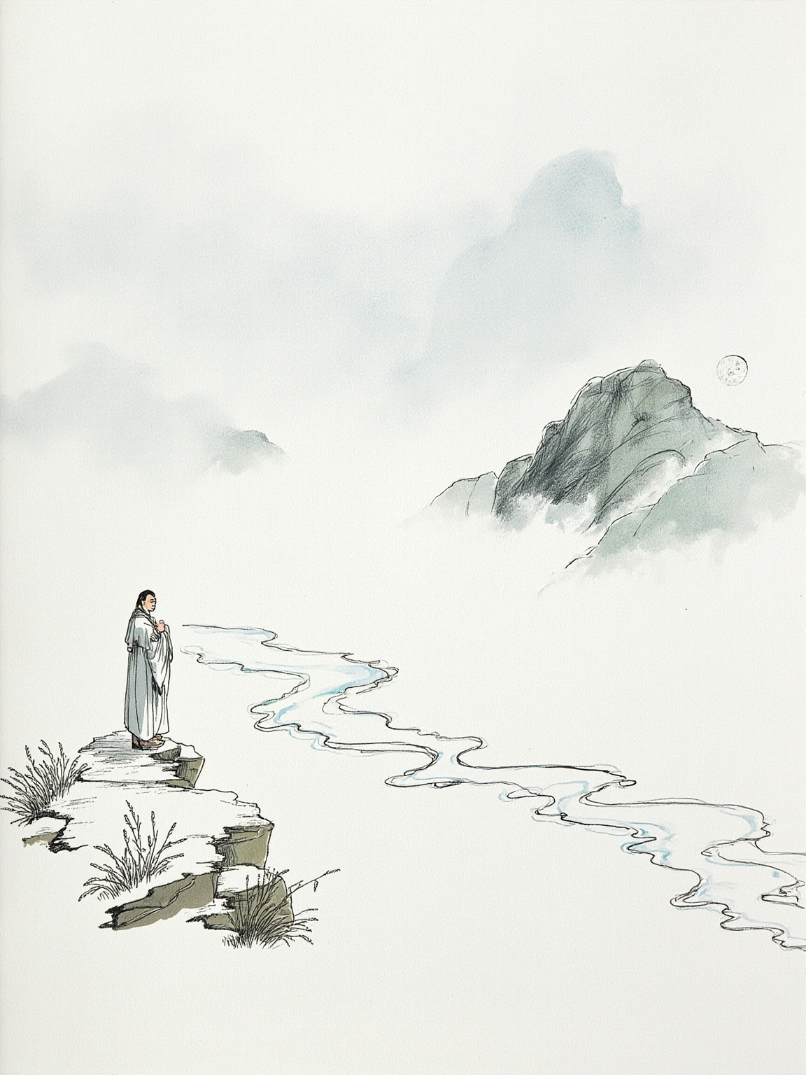 欲识生死譬，且将冰水比。水结即成冰，冰消返成水。