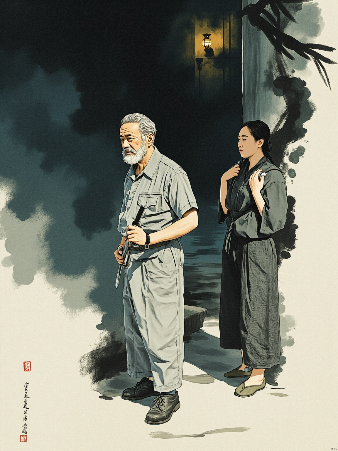 关东大汉没多问一句，只取回了搁下二十年的家伙。