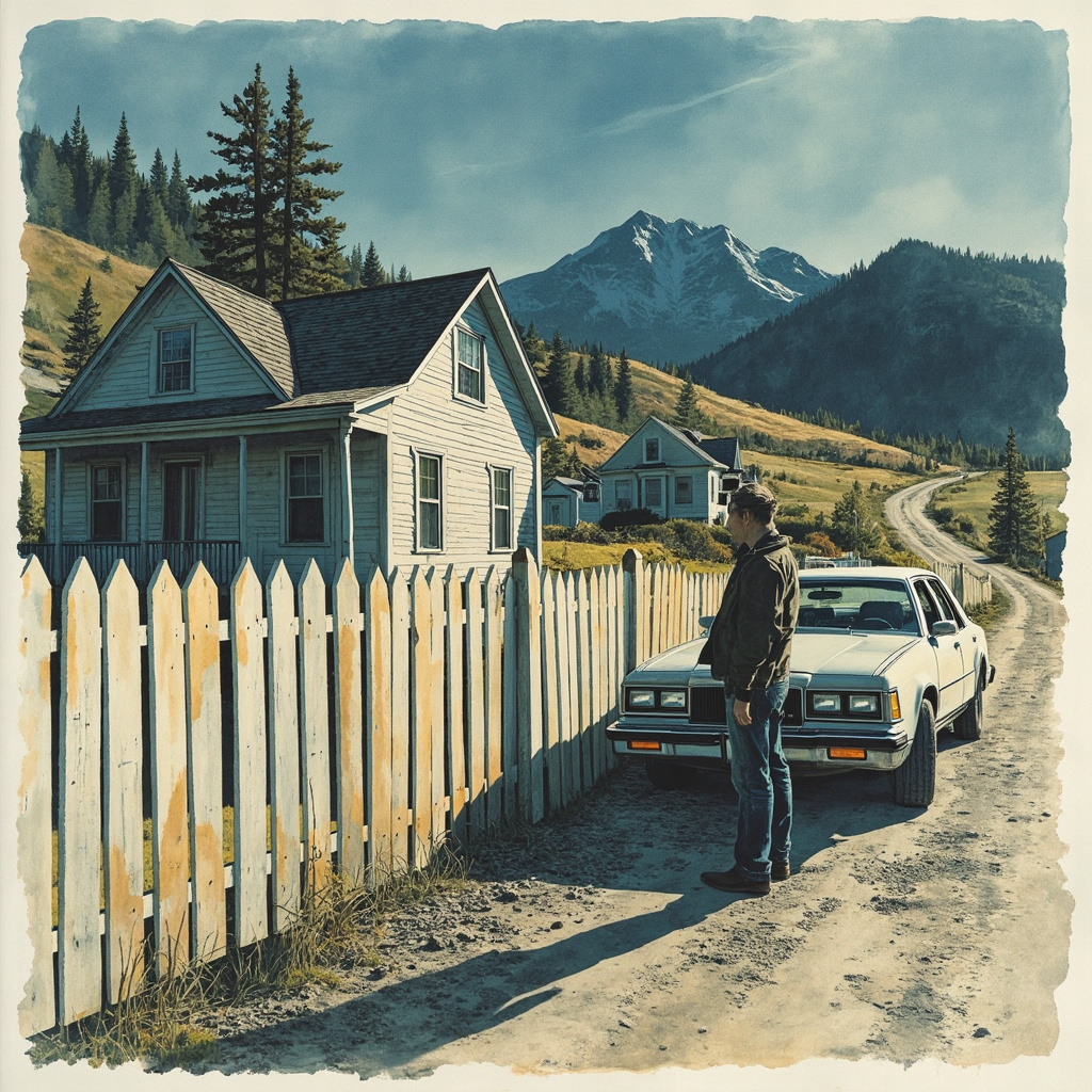 I BACKTRACKED A QUARTER mile into town and parked beside Grandma-over-in-town’s white picket fence.