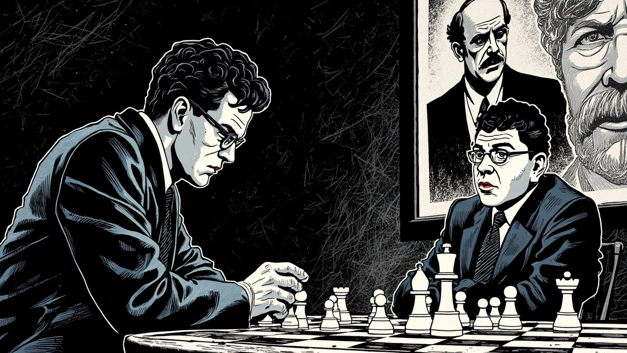 他看了一下报纸上的那局难棋，就把棋子摆了开来。这局棋结局很巧妙，关键在两只相。“白子先走，两步将死。”温斯顿抬头一看老大哥的画像。白子总将死对方，他带着一种模模糊糊的神秘感觉这么想。总是毫无例外地这样安排好棋局的。自开天辟地以来，任何难棋中…