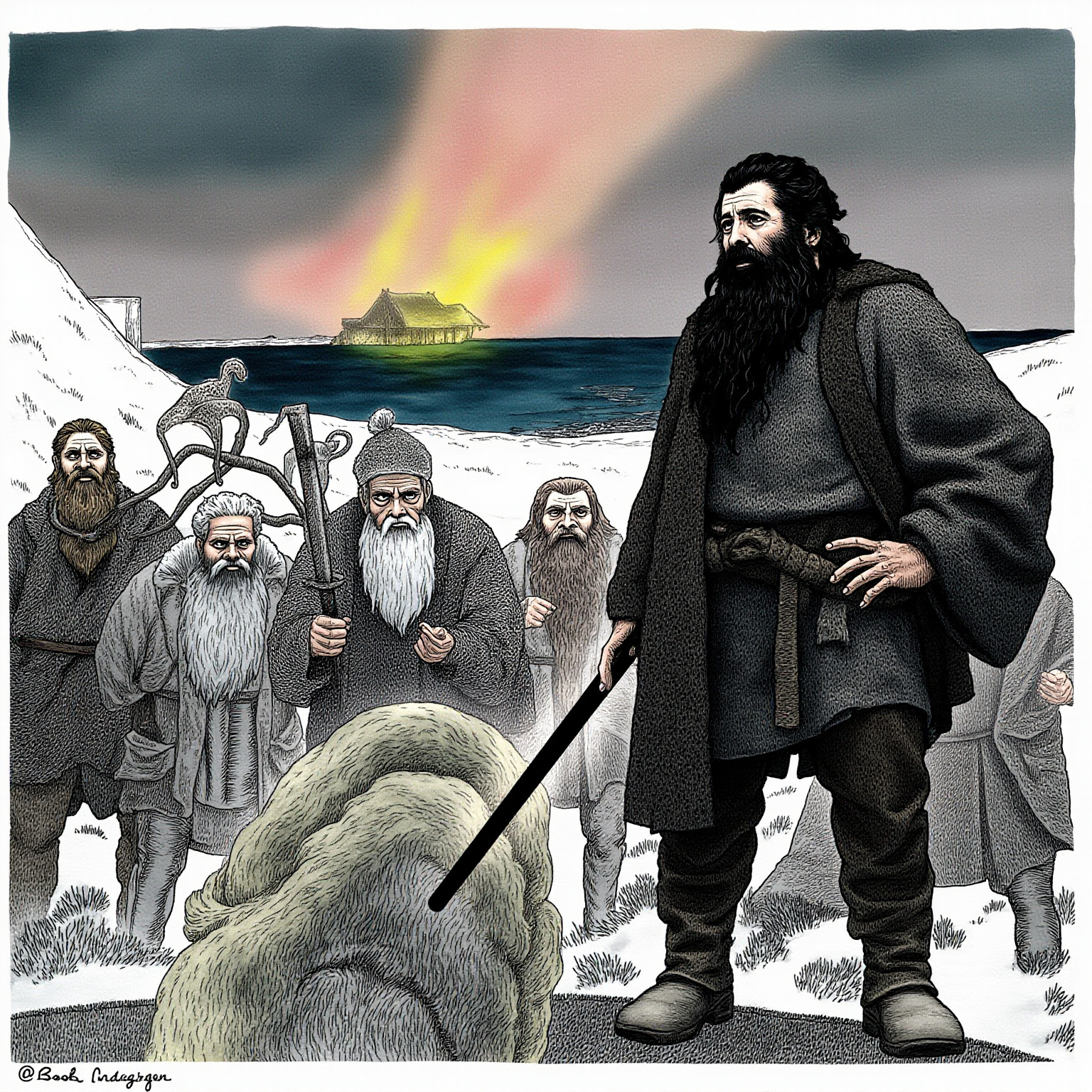 Now Grettir was made an outlaw; he might be slain wheresoever he was found, and no man should answer for it.