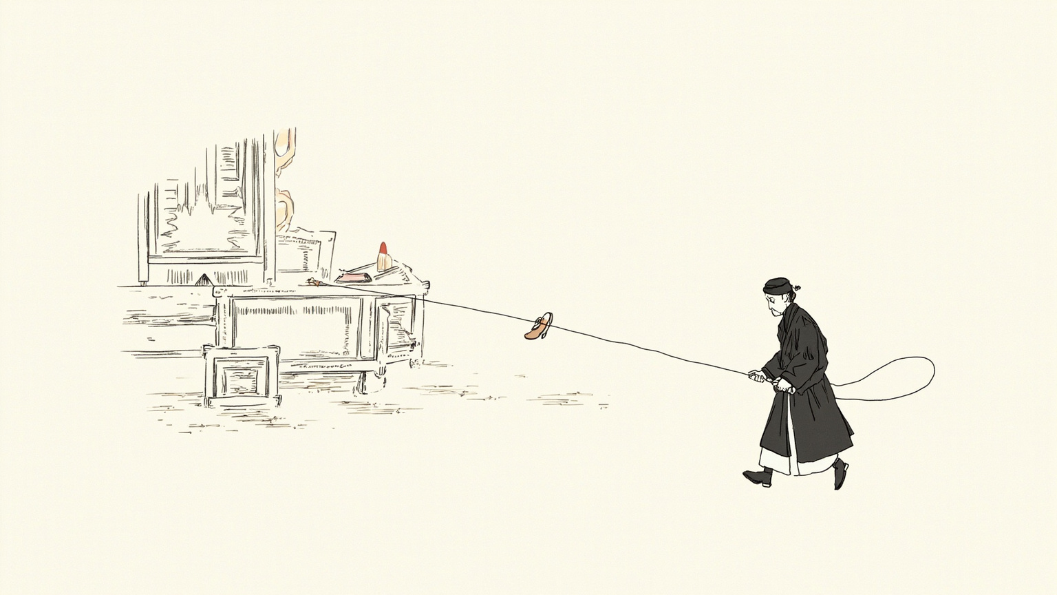 He trusted the measure in his drawer more than the living foot upon his flesh; the market dispersed before he came back.