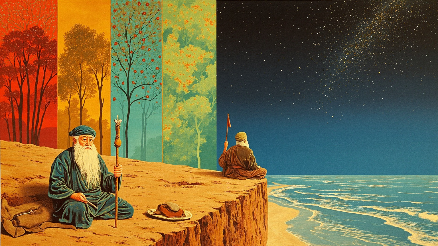 世人尚不能领受一个人在孤岛上独自想透的道理——于是他与同伴折返荒岛，让余生与星斗和静默同住。