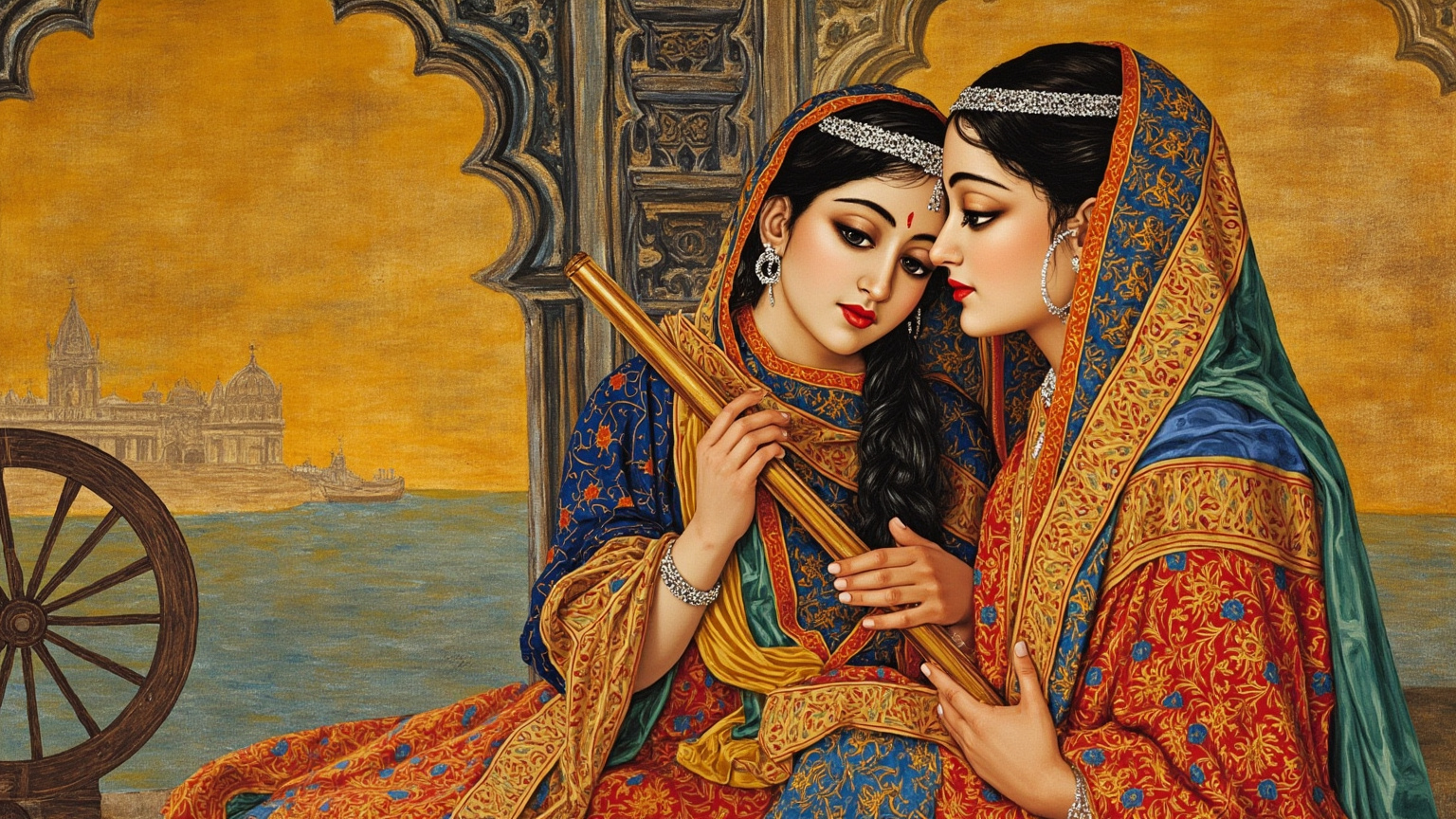 What the world tore apart, Heer and Ranjha joined in dying — Waris Shah writes their union as the soul's meeting with the Beloved.