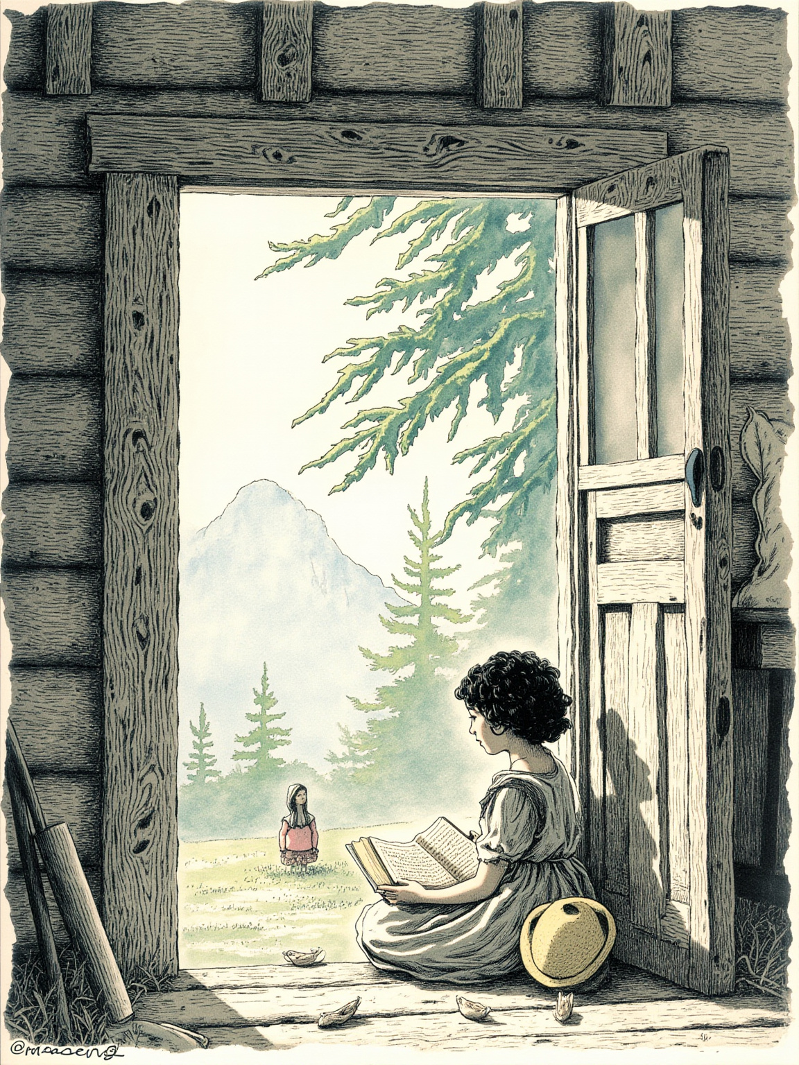 Heidi shouted for joy at the thought that grandmother would never need any more to eat hard black bread, and "Oh, grandfather!"