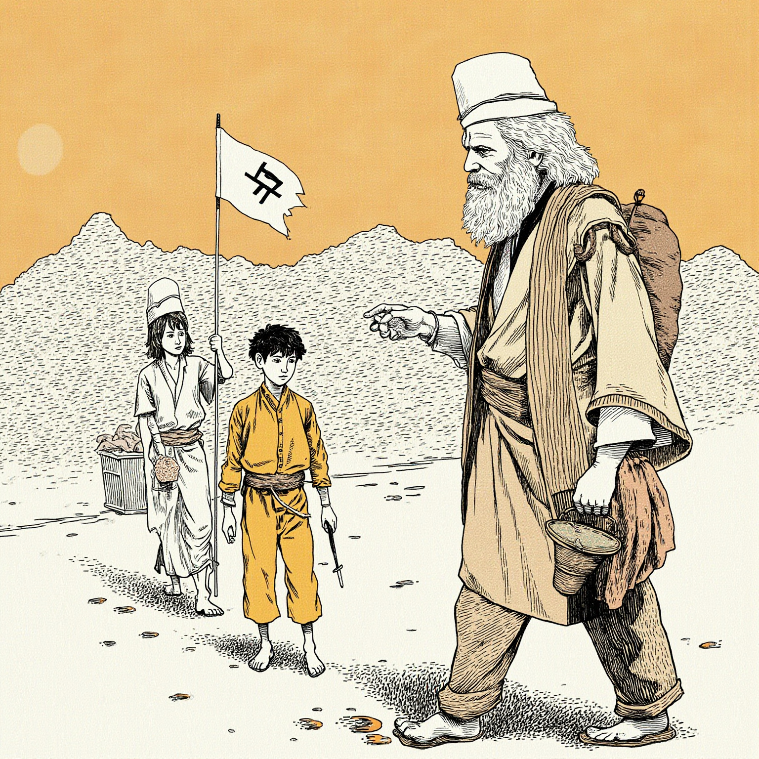 学业完成后，基姆重返路途寻回喇嘛，两人恢复朝圣与游历；途中基姆奉命帮一名伪装成苦行僧、身负情报文件出逃的探员 E.23 逃脱追捕，展示他化装术的成熟