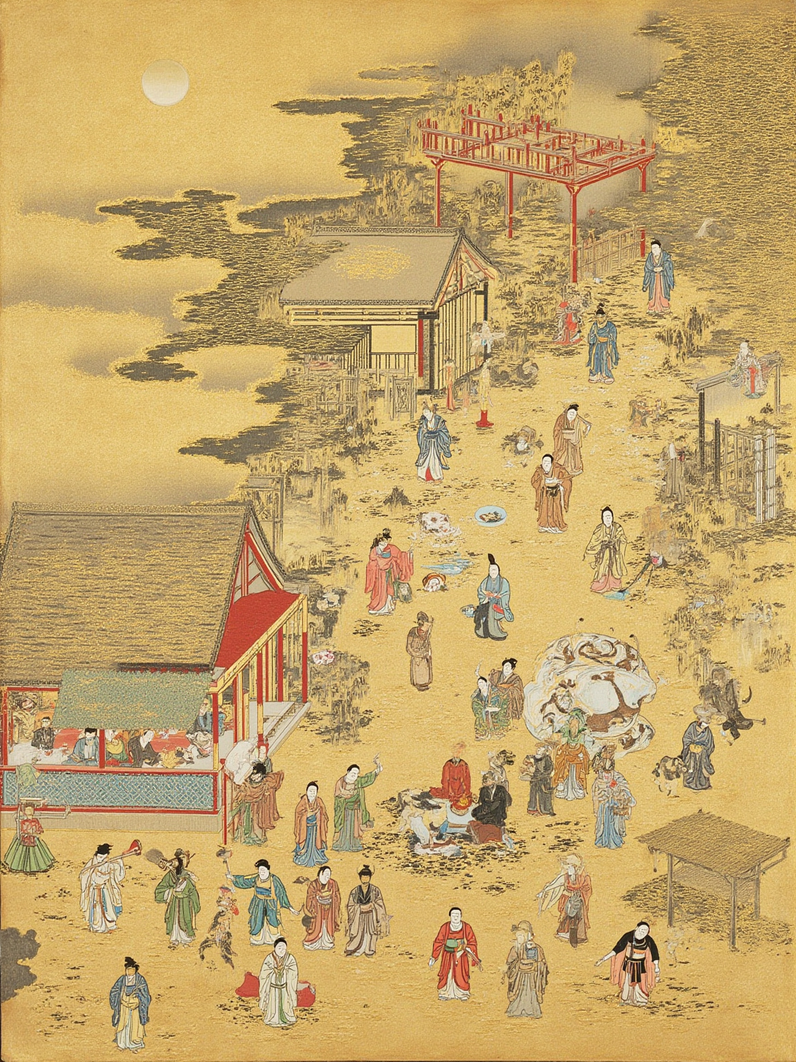 Every tale begins the same way, with four syllables that fall like a mokugyo's hollow note: ima wa mukashi.