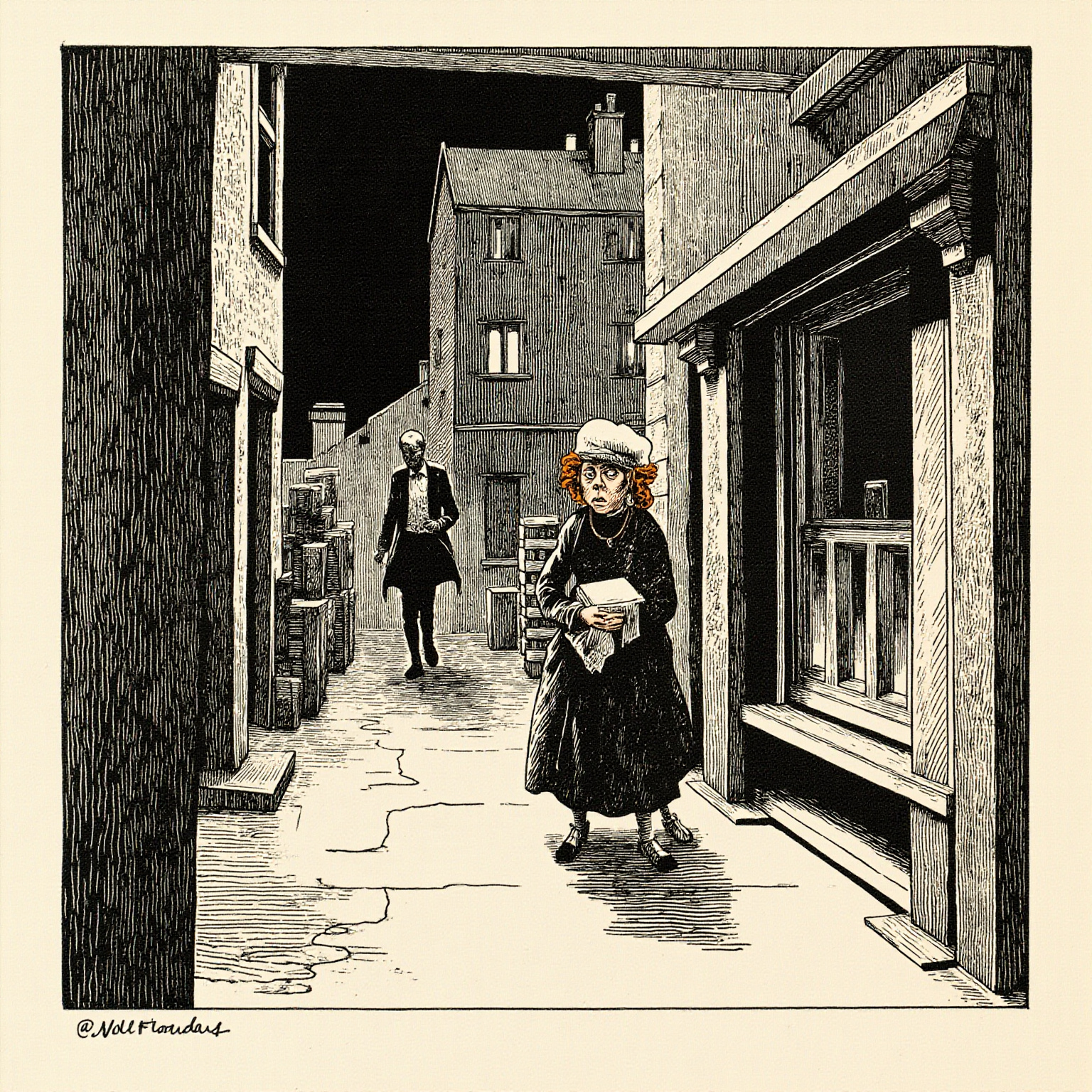 My husband, having turned merchant, turned bankrupt too, and the shop was empty as his purse.