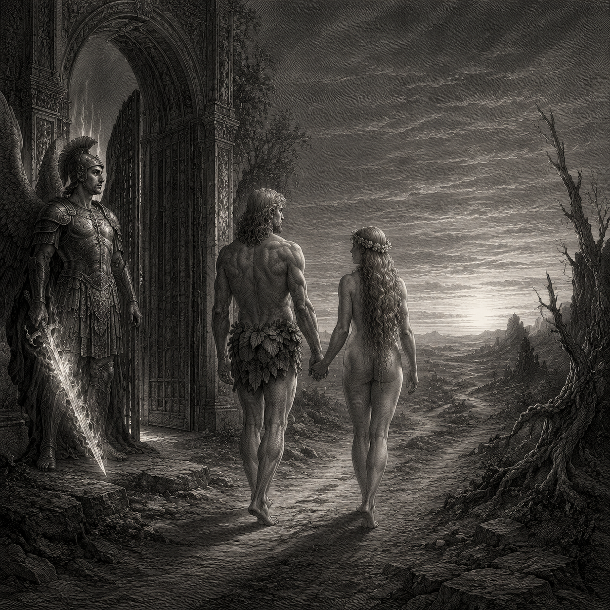 As when two Polar Winds blowing adverse Upon the Cronian Sea, together drive Mountains of Ice, that stop th' imagin'd way Beyond Petsora Eastward, to the rich Cathaian Coast.