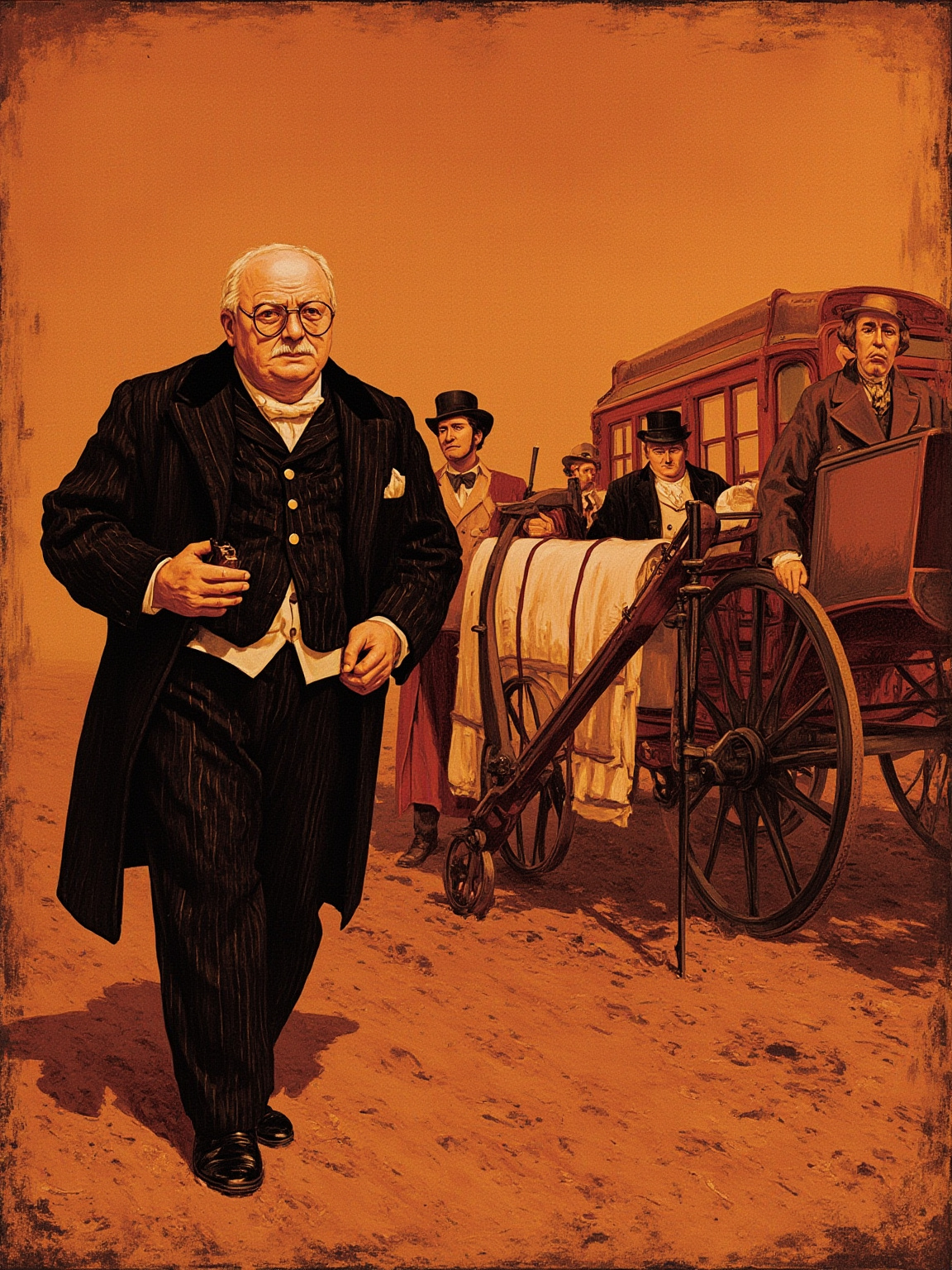 Winkle opened the door and confronted him; 'gentleman says he'll not detain you a moment, Sir, but he can take no denial.' 'Very odd!' said Mr.