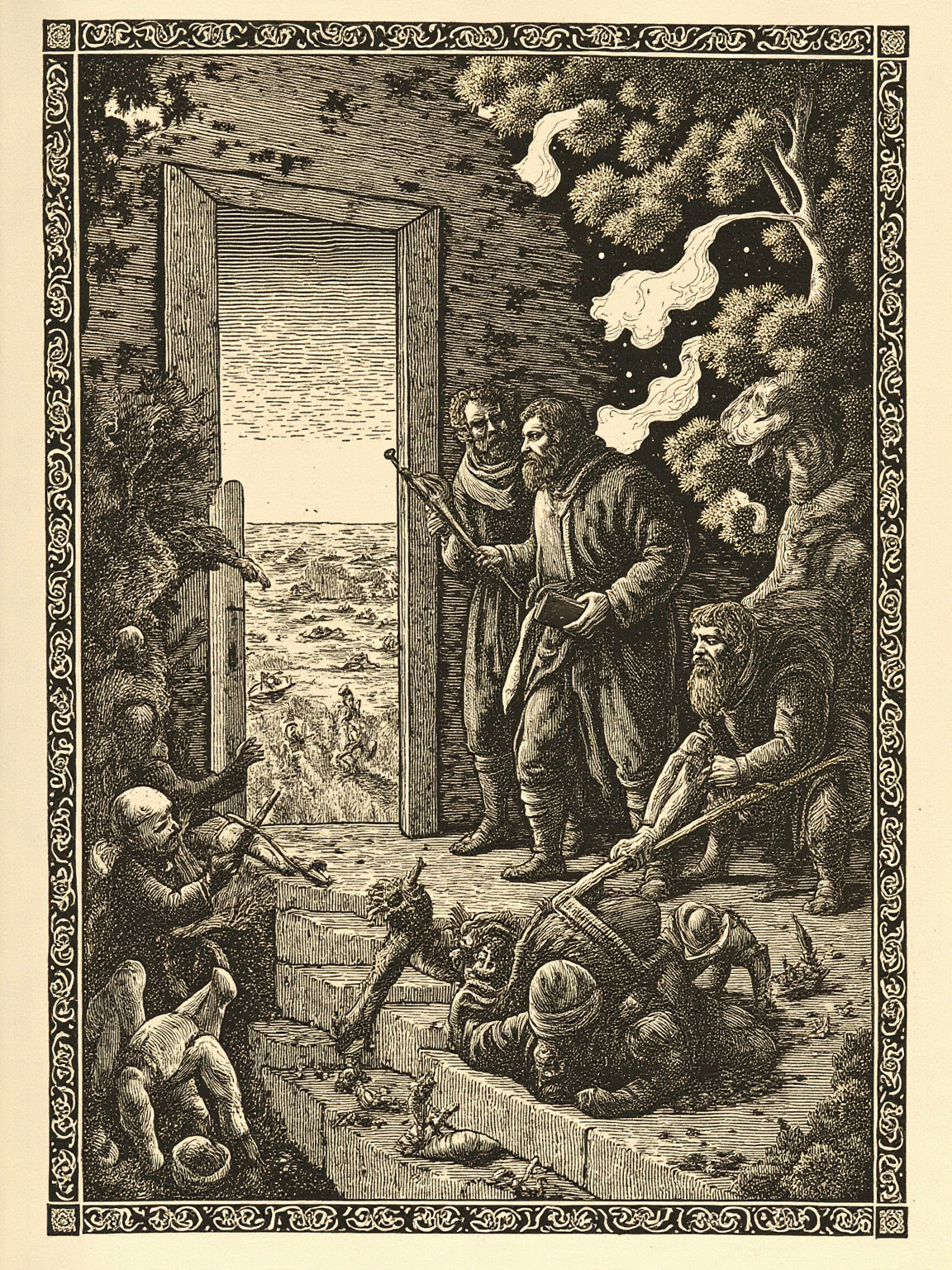 At the sight of which Evangelist caught him by the right hand, saying, "All manner of sin and blasphemies shall be forgiven unto men."