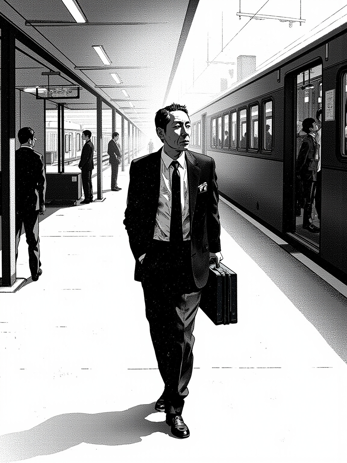 At certain small stations the train halts only four minutes — and that single white margin in the timetable was, in truth, the locked room.