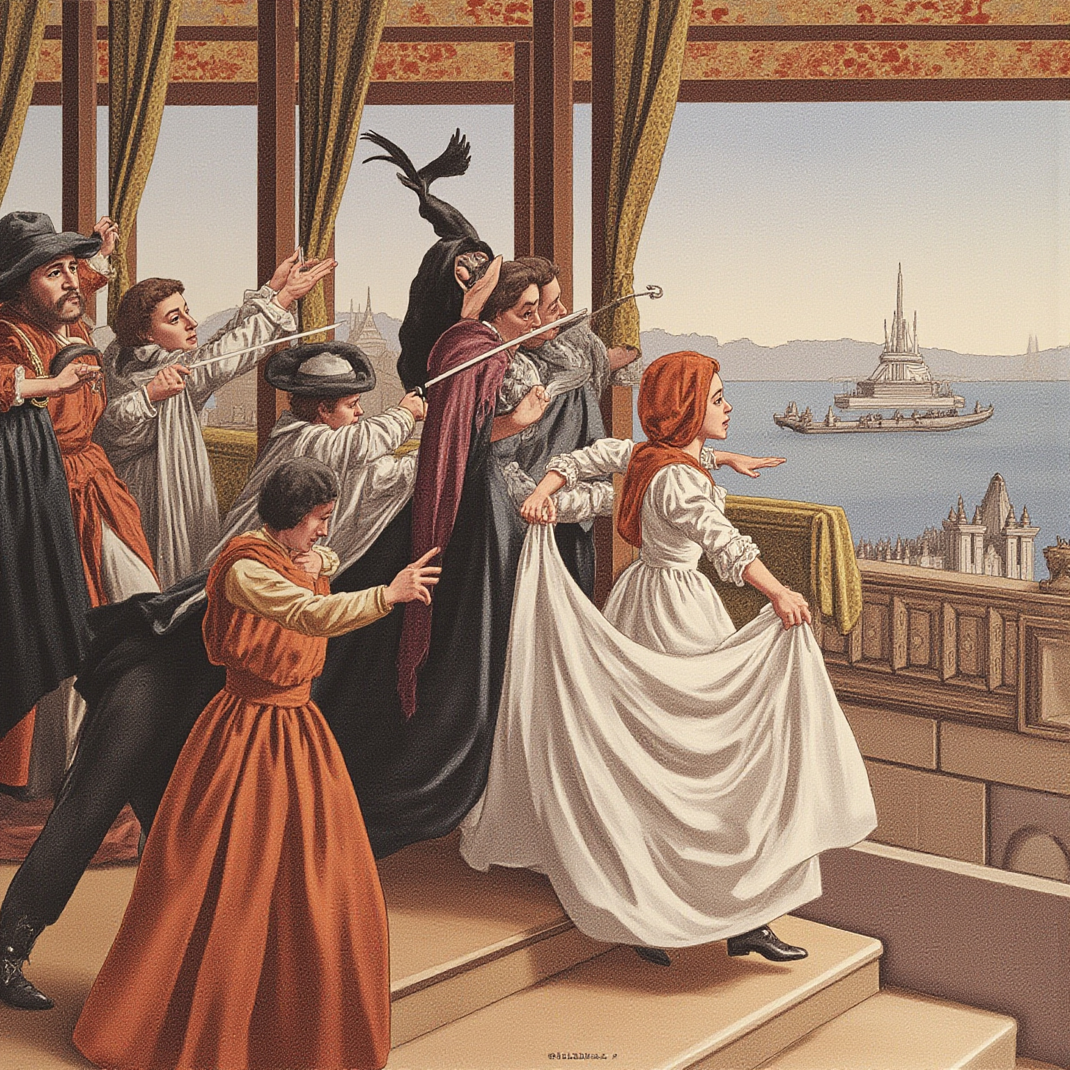 She wrapped his severed head in the folds of her mantle, and the silk drank the blood drop by drop.