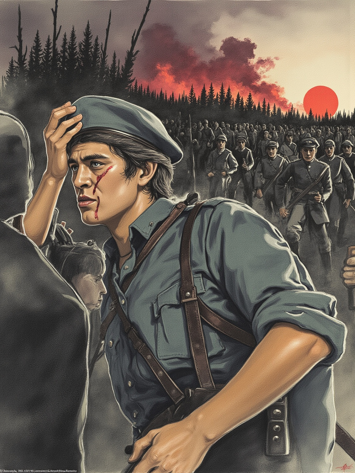 War, the red animal, war, the blood-swollen god, would have bloated fill.