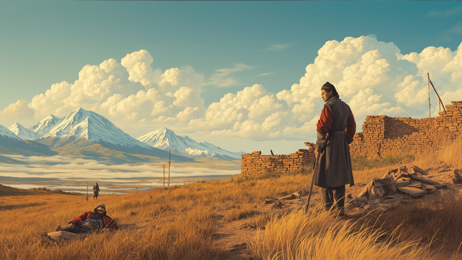 All the dust rose into the sky, then slowly, slowly fell, covering the watchtower, the fire pit, the seat where my father had once been lord.