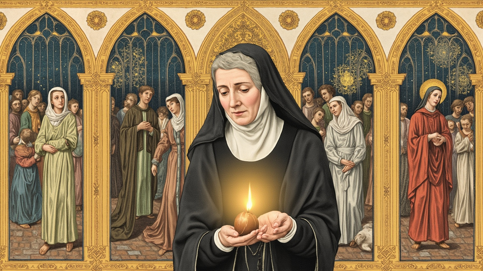 Our Lord showed me a spiritual sight of his love, how he beholdeth his creature with pity.