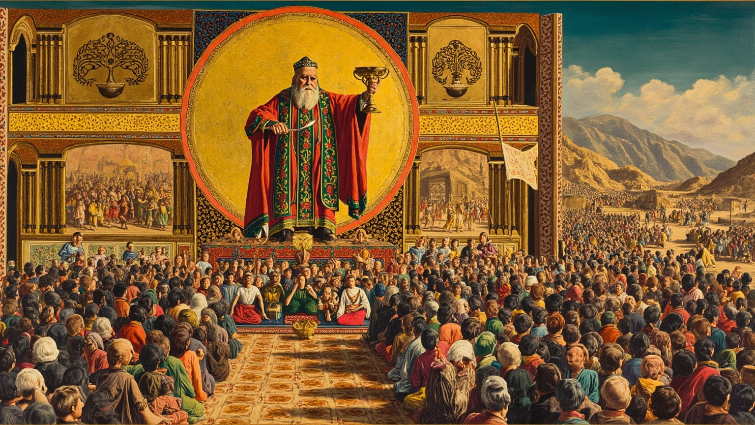 The temple of the Sun in Cuzco was walled with plates of fine gold from top to bottom, and on the high altar stood the figure of the Sun in solid gold.