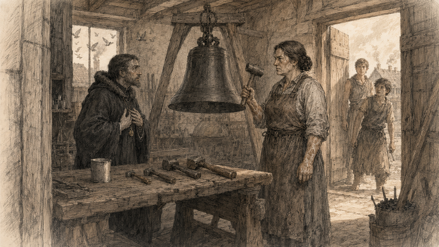 Father Renier Hears the Undertone in the Workshop