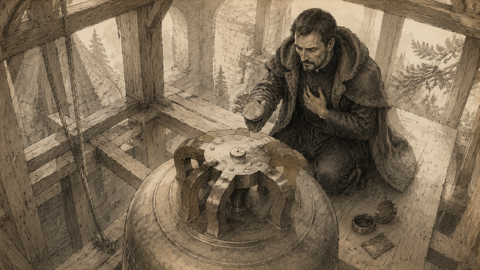 Father Renier Sets the Relic in the Crown