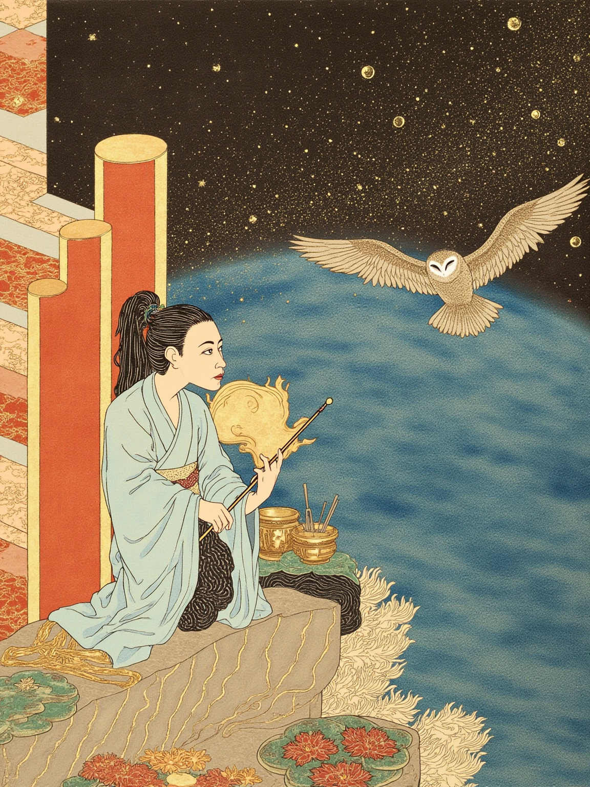 When sunlight floods the earth, the owl is struck blind — so with the fool when wisdom's light appears.