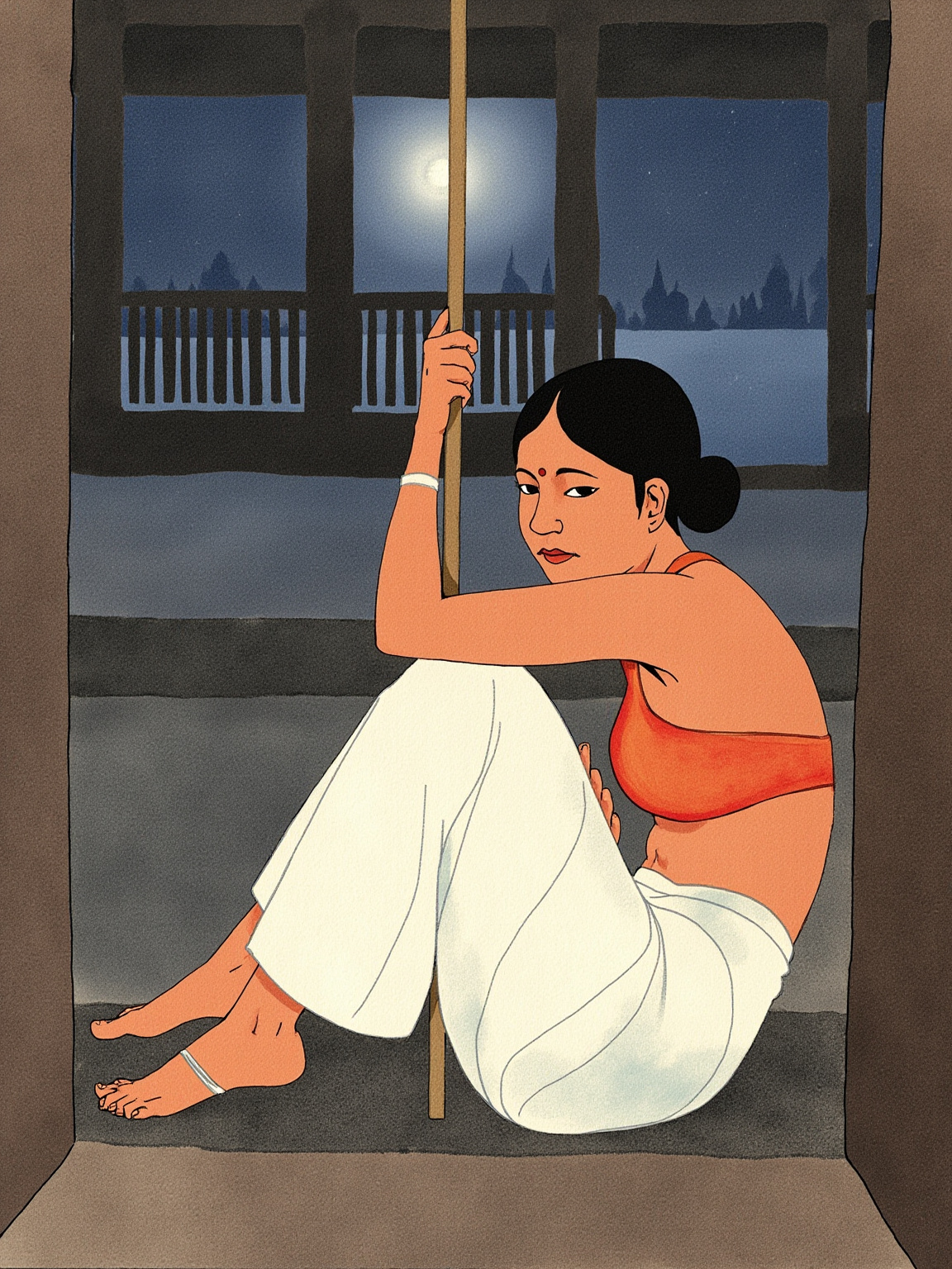 She had come all that distance in the night, only to fetch him back from the edge of death.