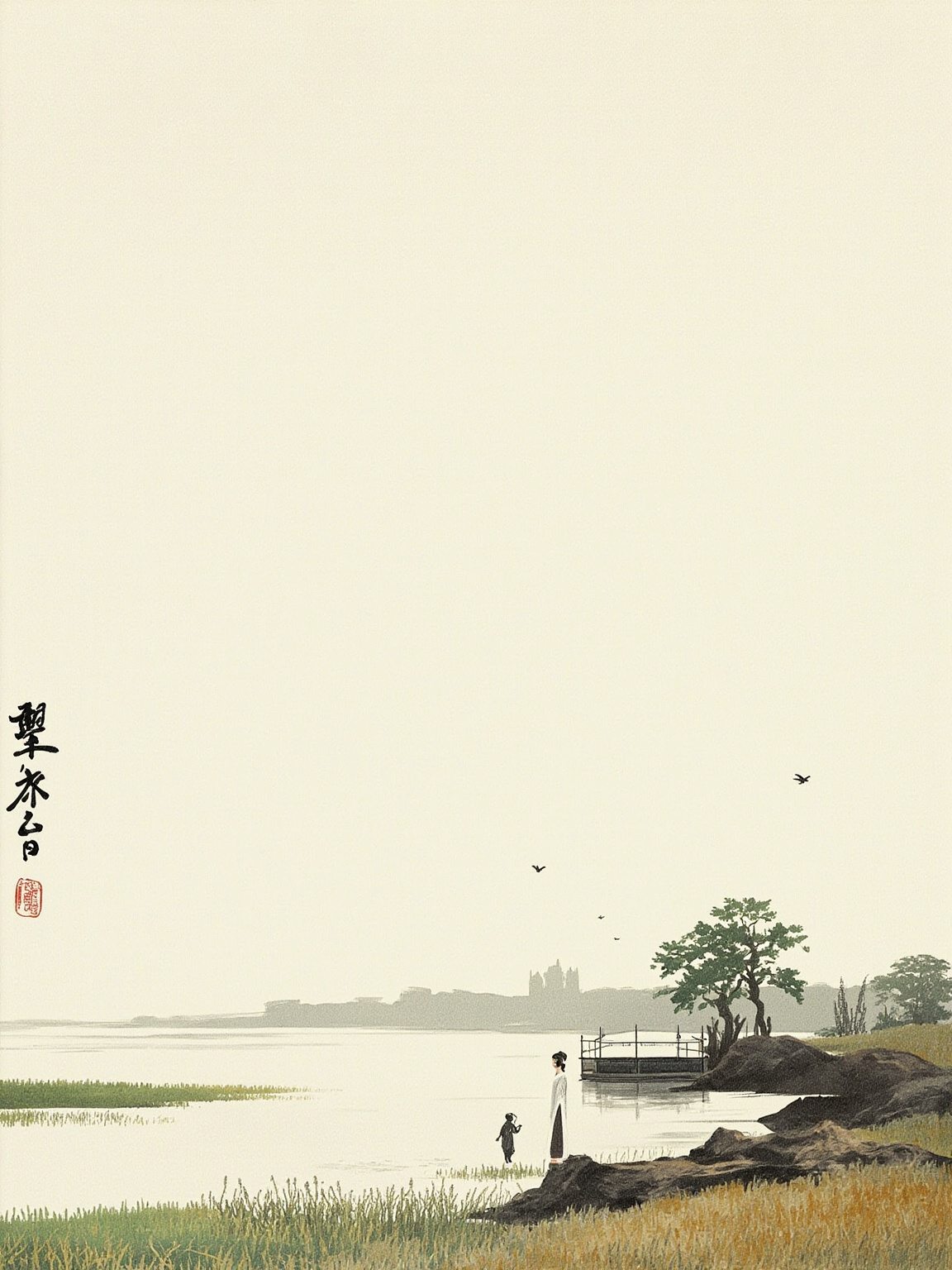 我凝望摇曳的枝条,沉入万物恢弘的冥思。
