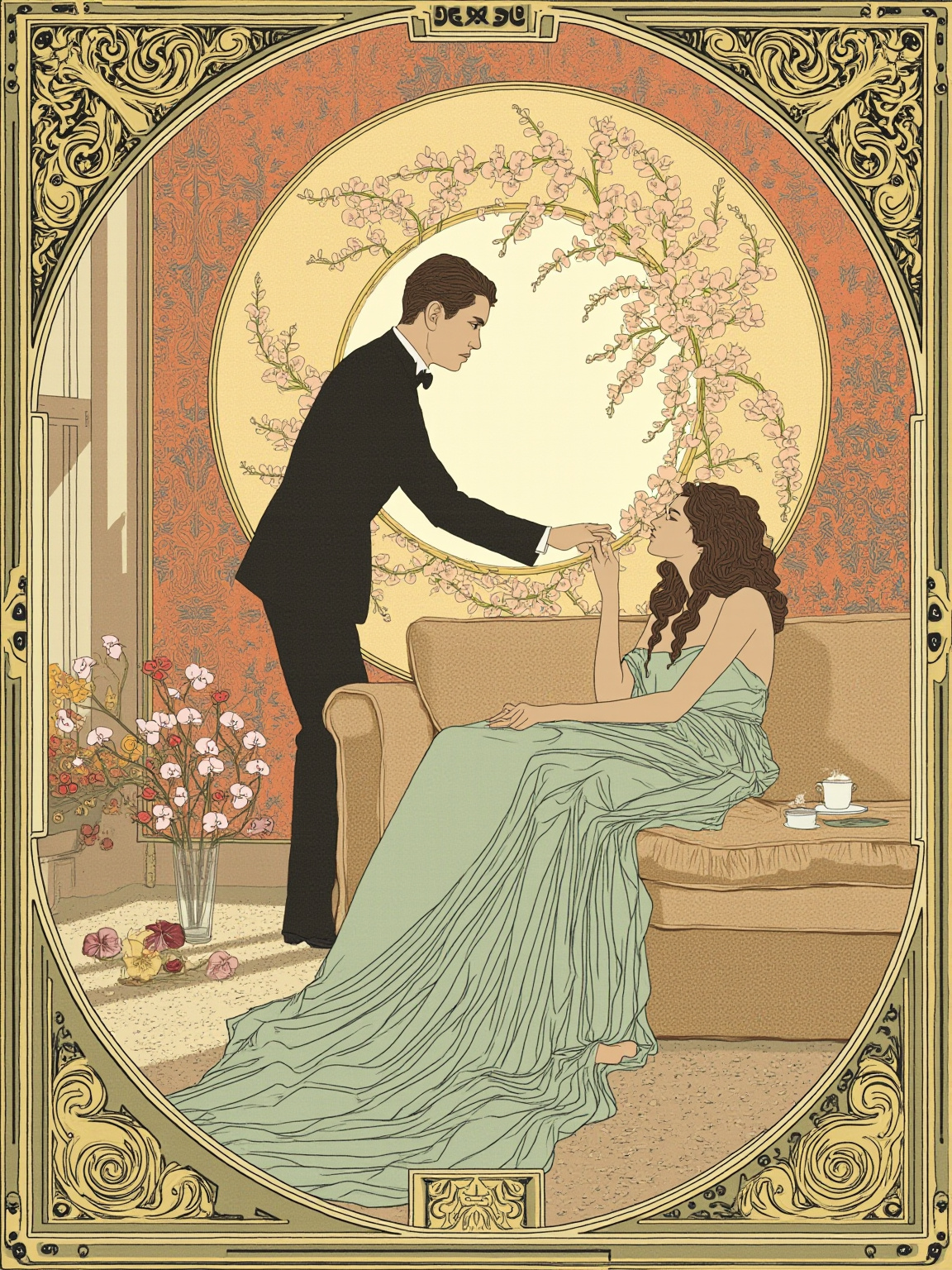 And so, night after night, she would be taken home in Swann's carriage; and one night, after she had got down, and while he stood at the gate and murmured "Till to-morrow, then!"