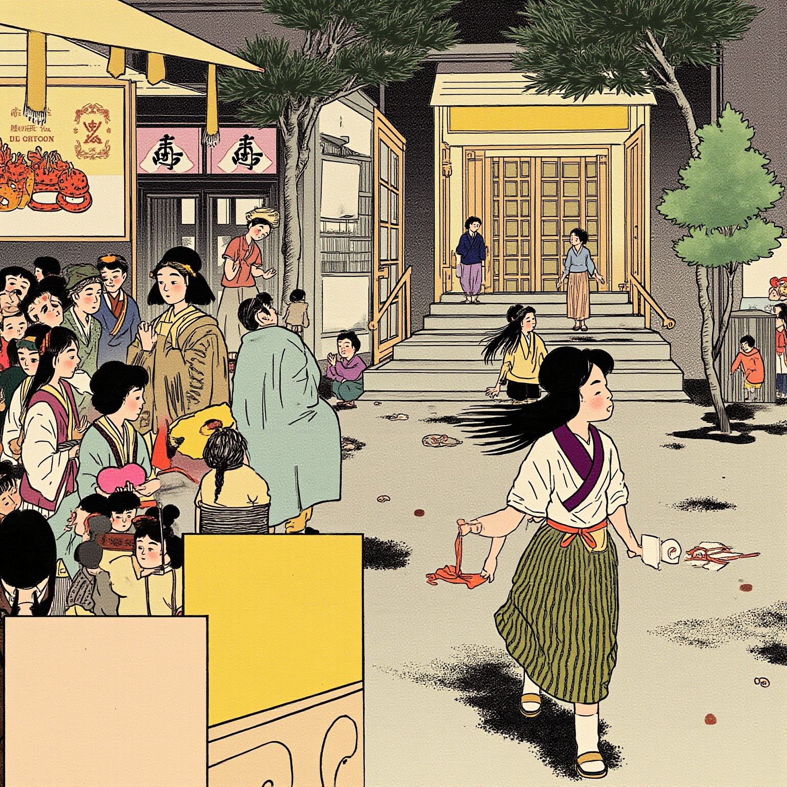 一粒泥沙飞过——这一晚，夏祭前夜的兴奋，就这样凉了下去。