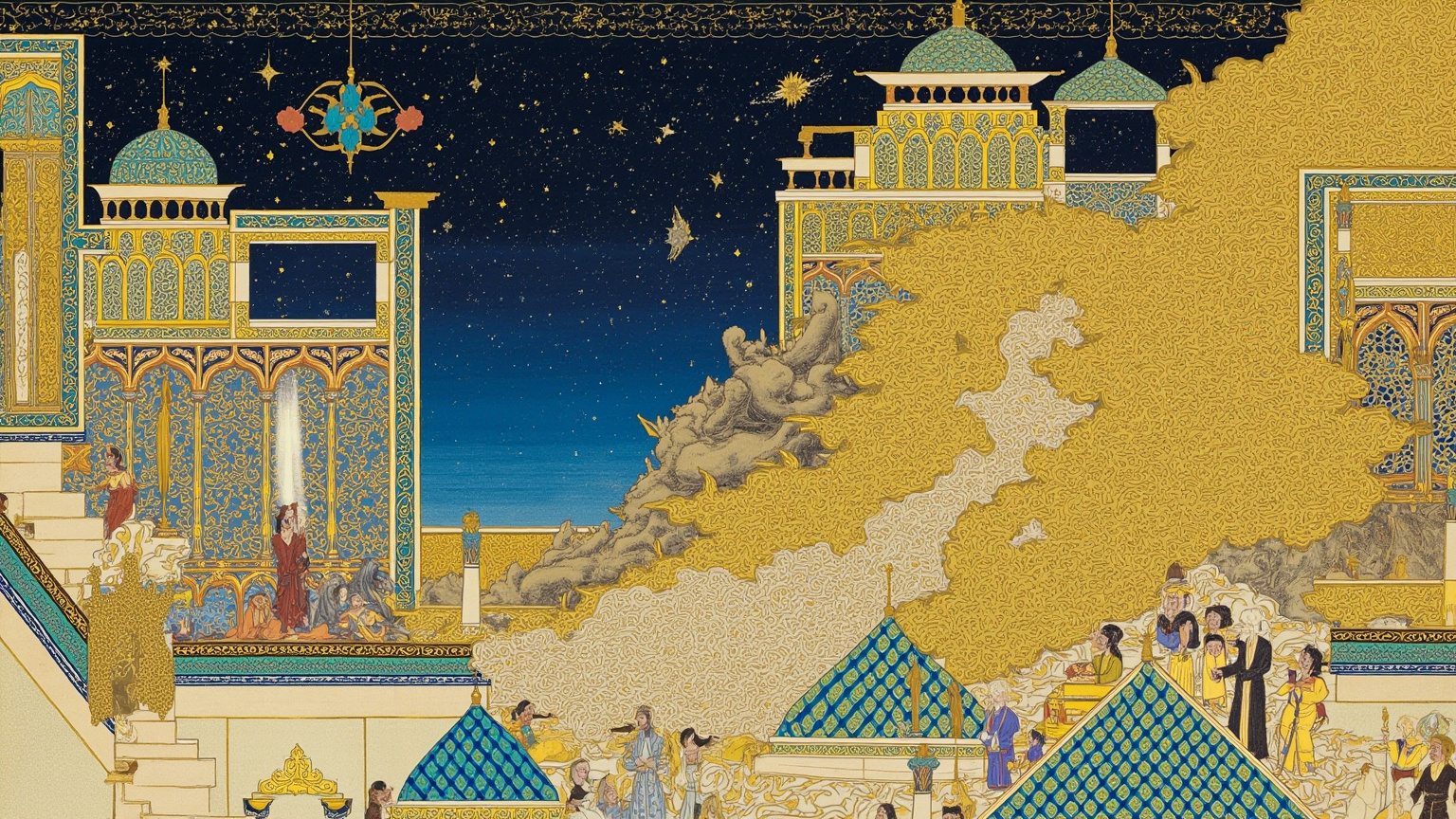 A sultan sits in a tower of gold and lays his trap — and the hero, for once, walks in.