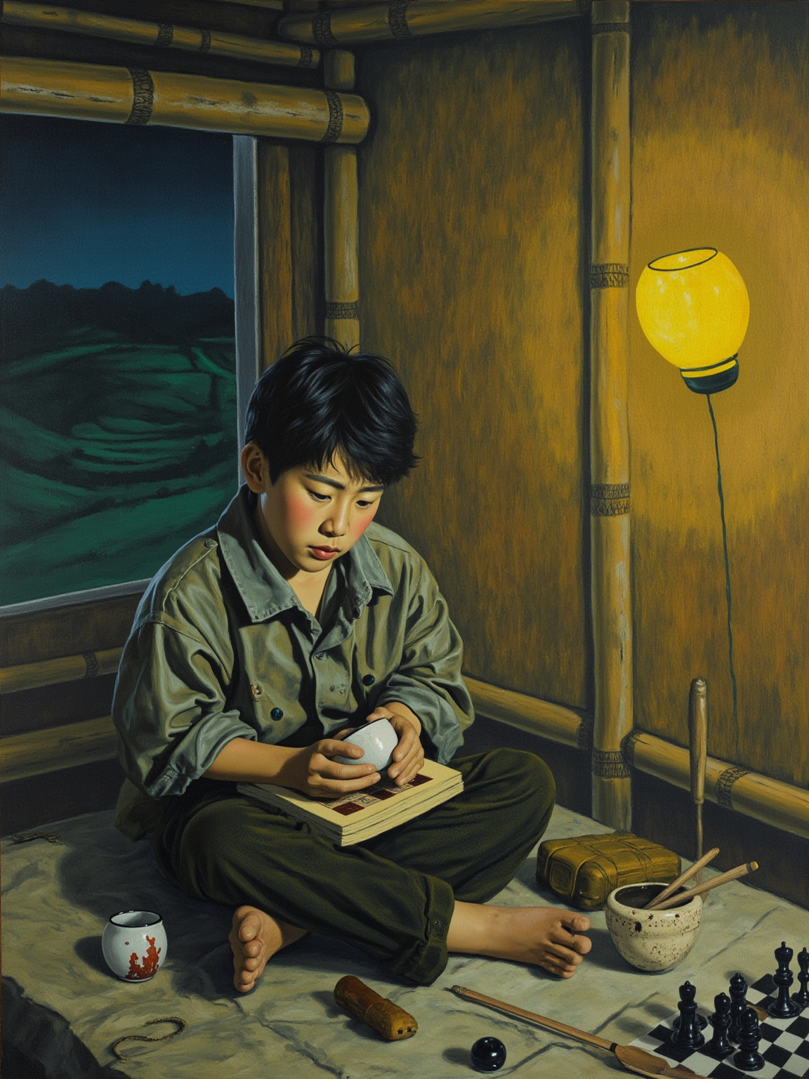 He stared at the old Ming-dynasty manual by lamplight all night long, replaying game after game, as if some fuse had been lit inside him.