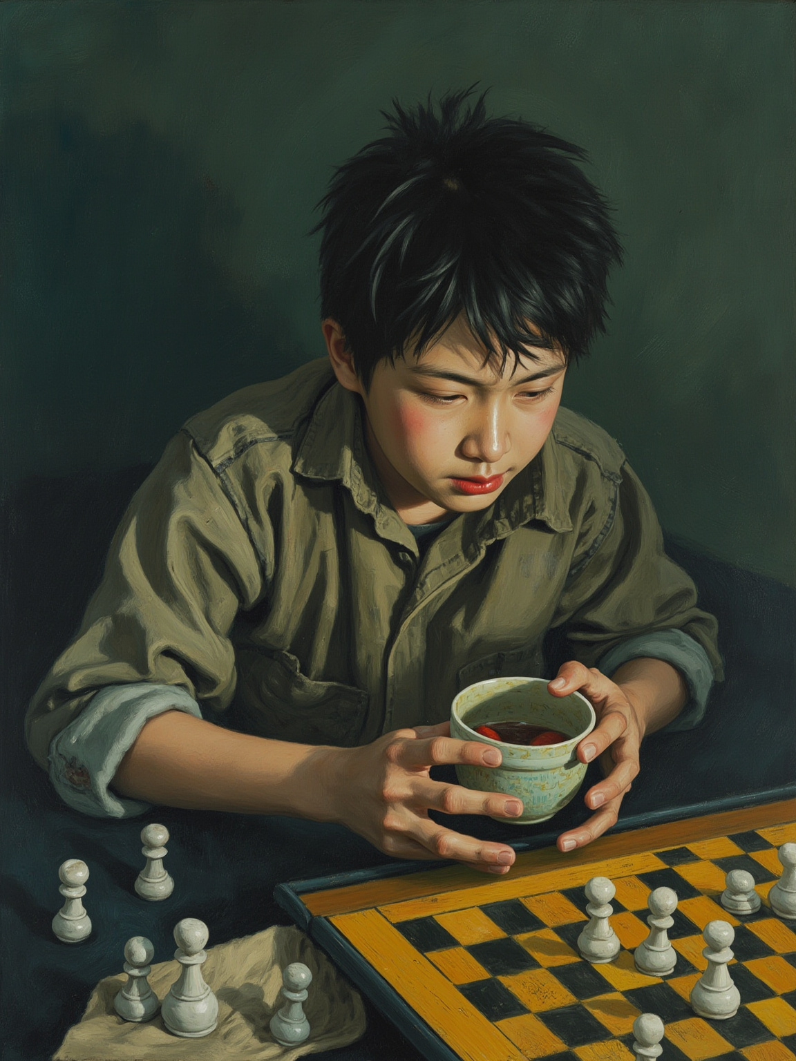He sat like an iron Buddha, eyes burning brighter as the sweat ran, and one by one the masters before him fell silent.